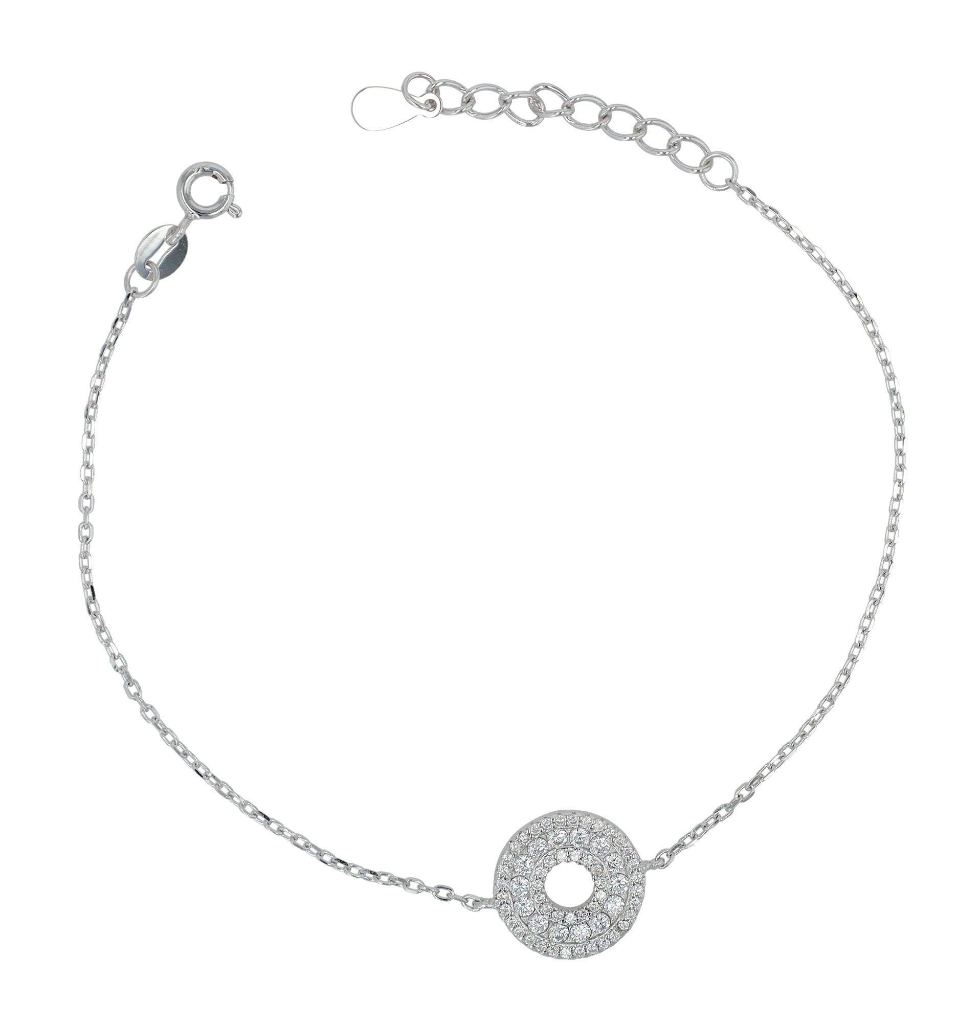 Adelia´s Armband »Damen Armband aus 925 Silber mit Zirkonia 17+3 cm«