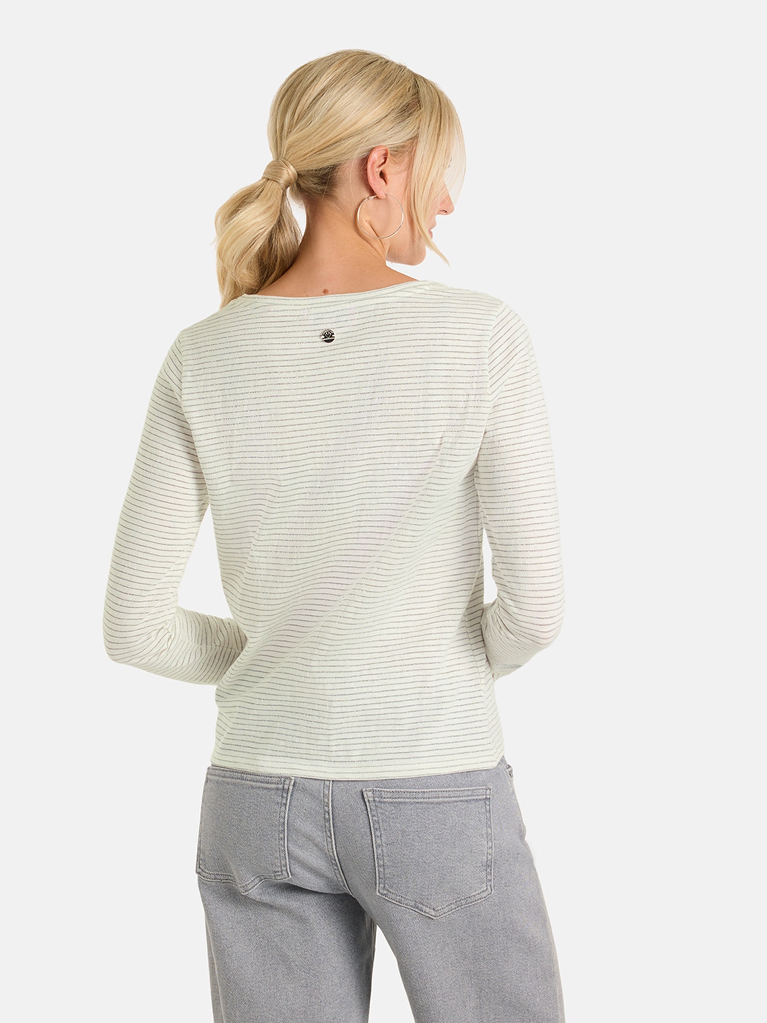Lieblingsstück Langarmshirt »FineL« mit Glanzfaden, Ärmelenden mit Schlitz
