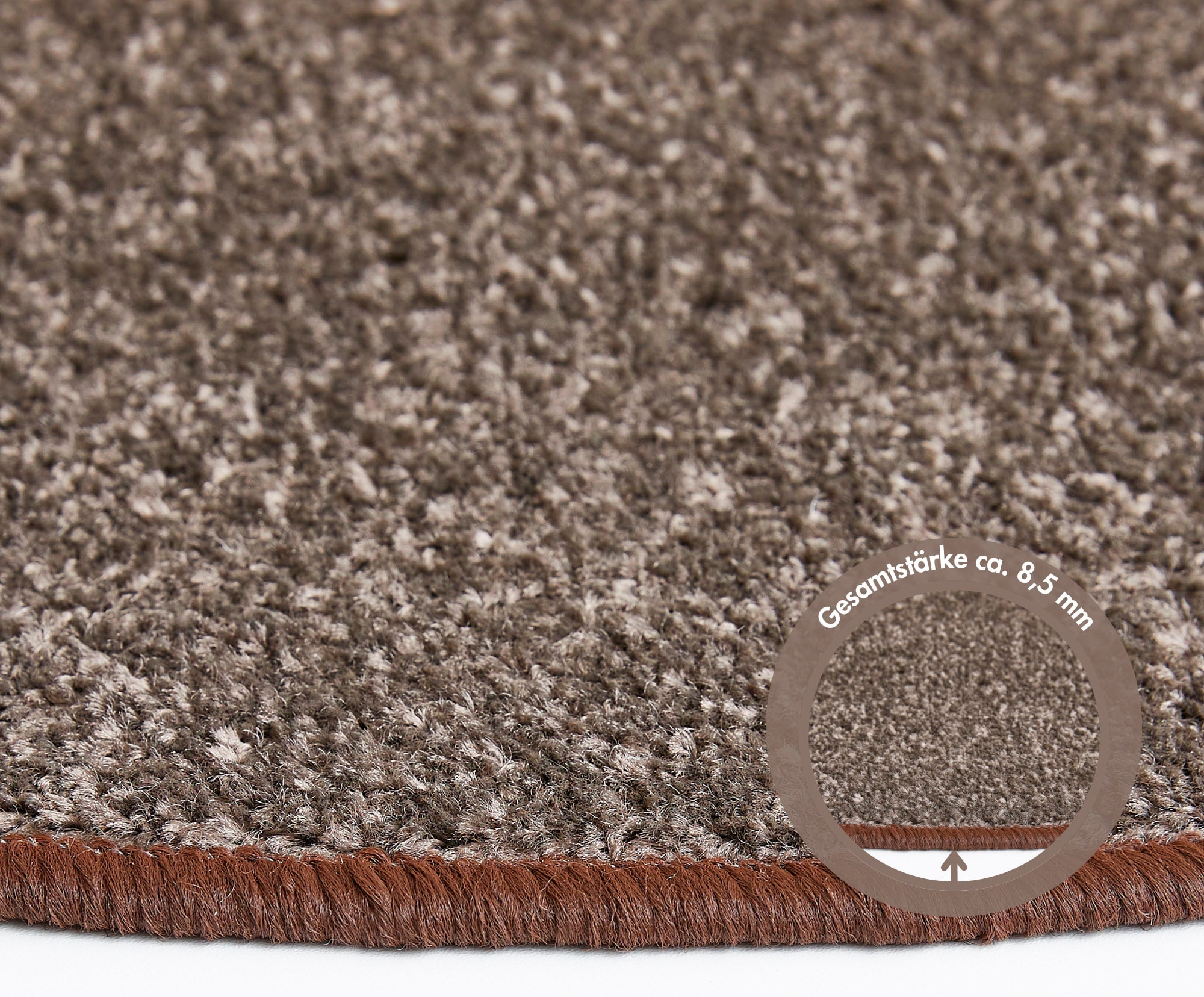 Andiamo Stufenmatte »Casablanca, Made in Netherlands«, halbrund, 6,5 mm Höhe, Uni Farben, selbstklebend, strapazierfähig, 15 Stück in einem Set