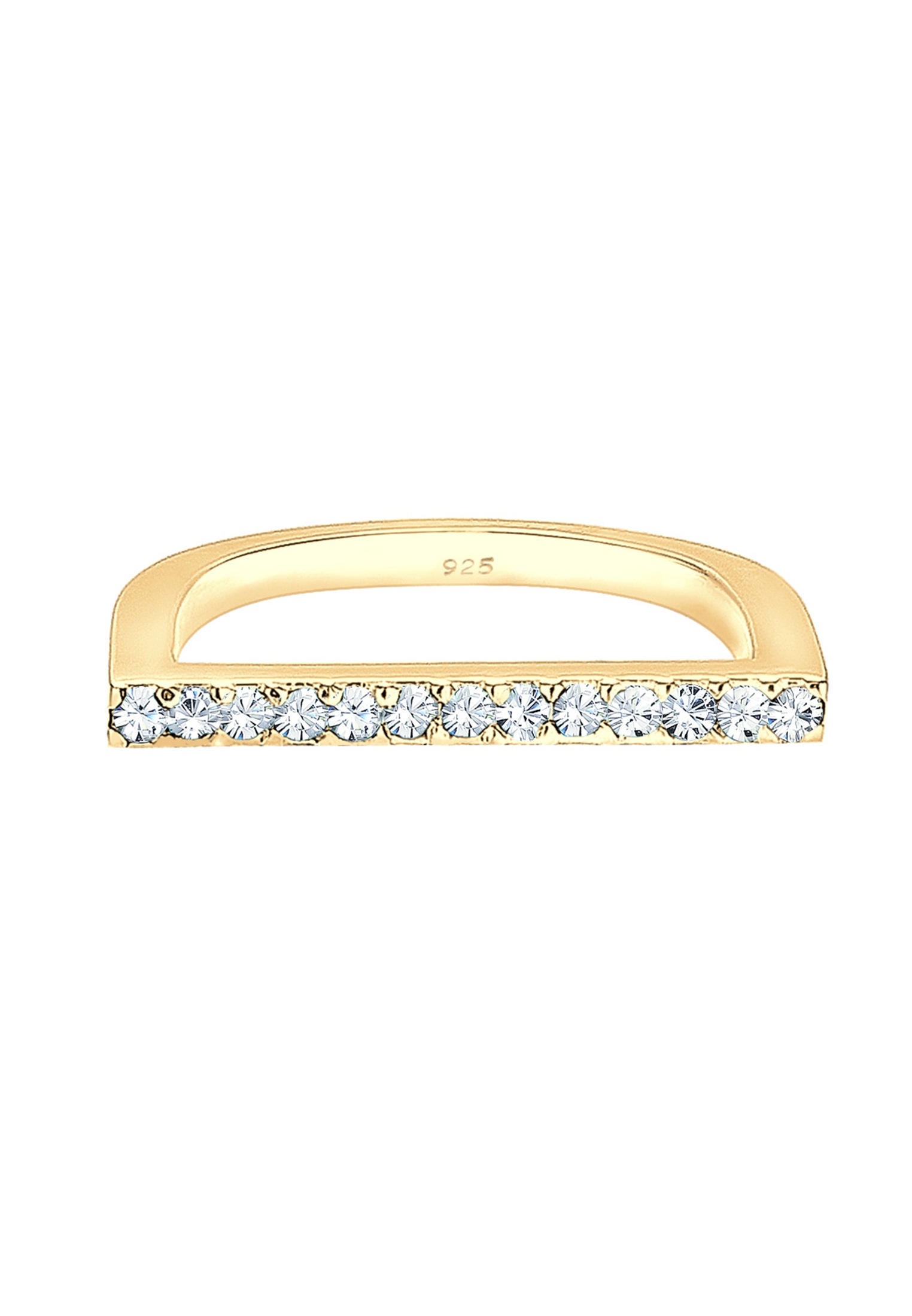 Elli Silberring »Ring Stacking Kristalle Geo 925 Silber«