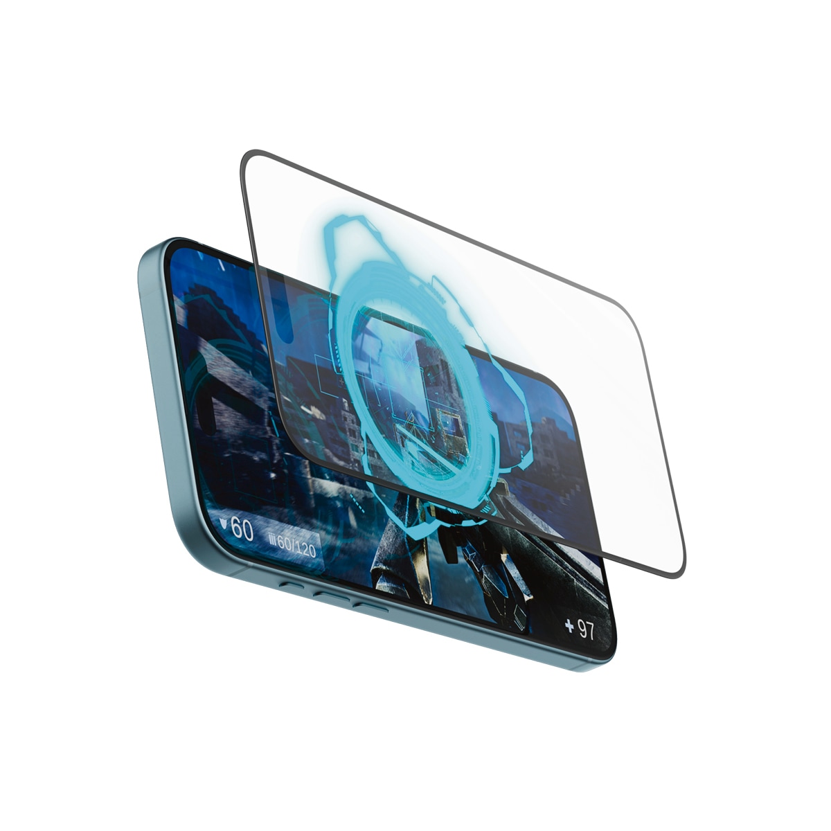 PanzerGlass Displayschutzglas »Gaming Screen Protection«, für Apple iPhone 16 Plus-Apple iPhone 15 Plus, Displayschutzfolie, Schutzfolie, Bildschirmschutz, kratz- & stoßfest