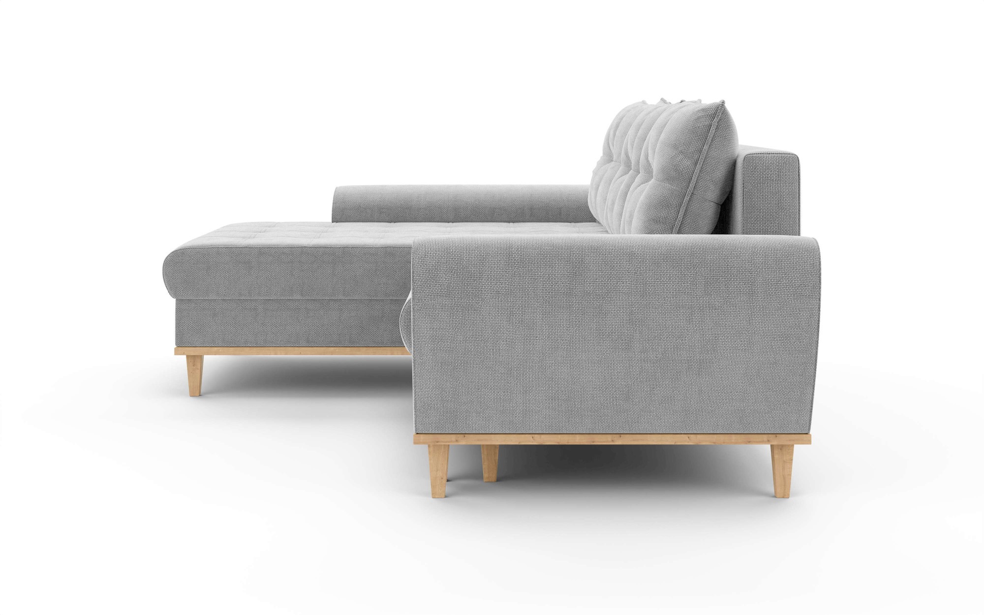 Home affaire Ecksofa »Ahrdorf mit Bettfunktion und Bettkasten, Maße: B/H/T 268/86/175 cm« L-Form mit 3 Rückenkissen  und moderne gerundete Armlehnen