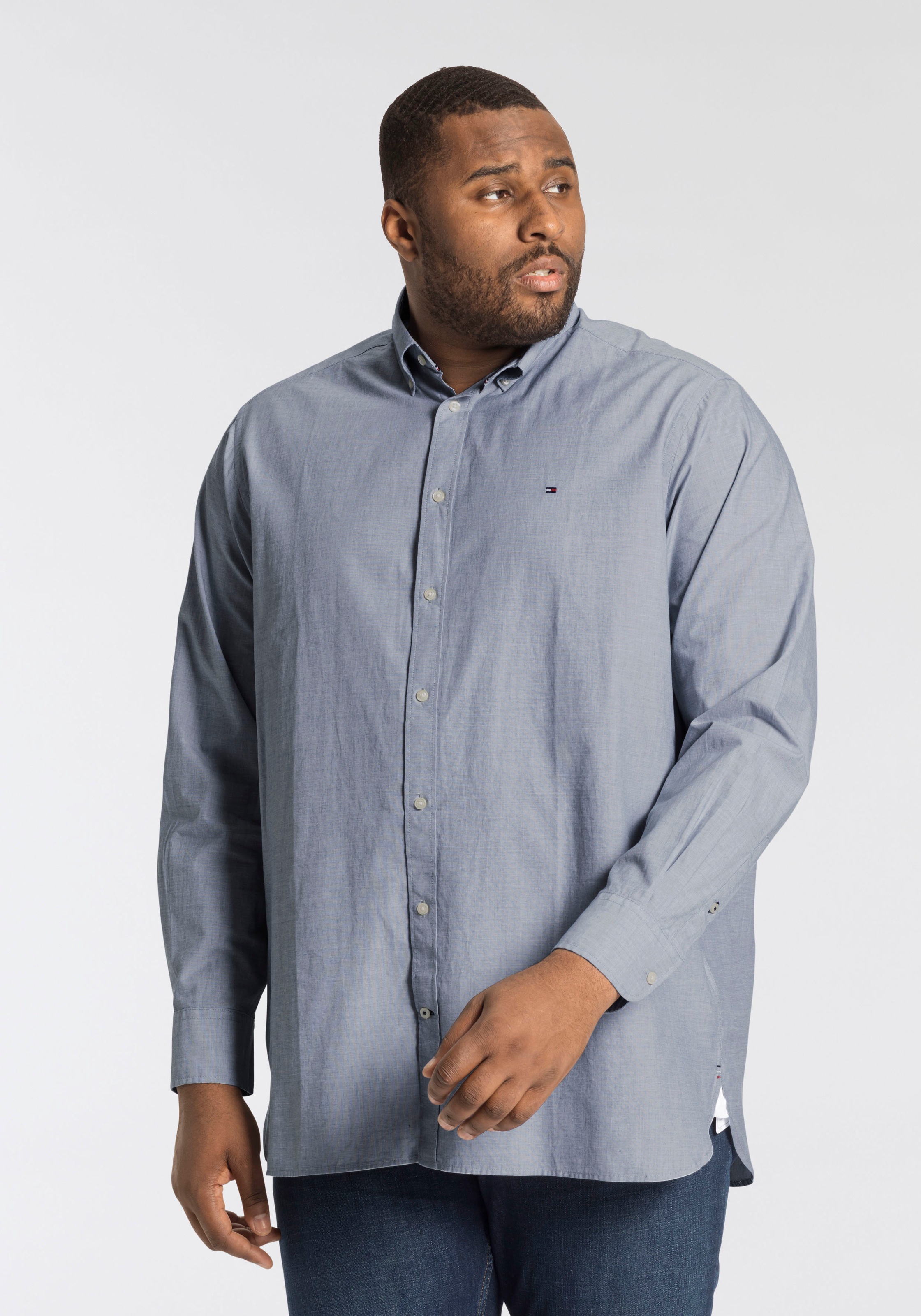 Tommy Hilfiger Big & Tall Langarmhemd »BT-NATURL SOFT POPLIN RF SHIRT-B«