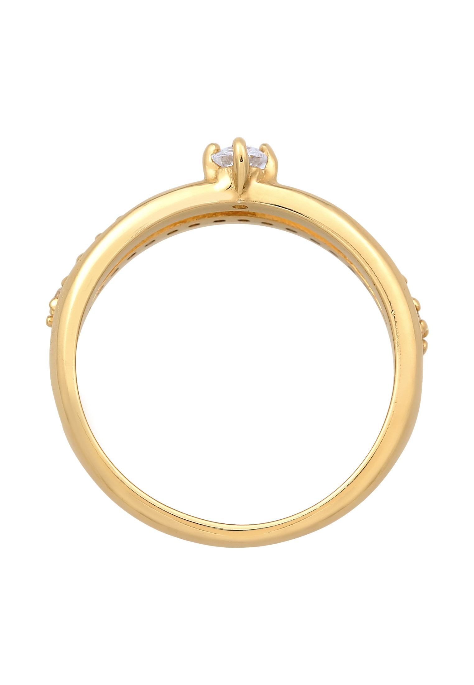Elli Silberring »Ring Zirkonia Solitär Verlobung 925 Silber«