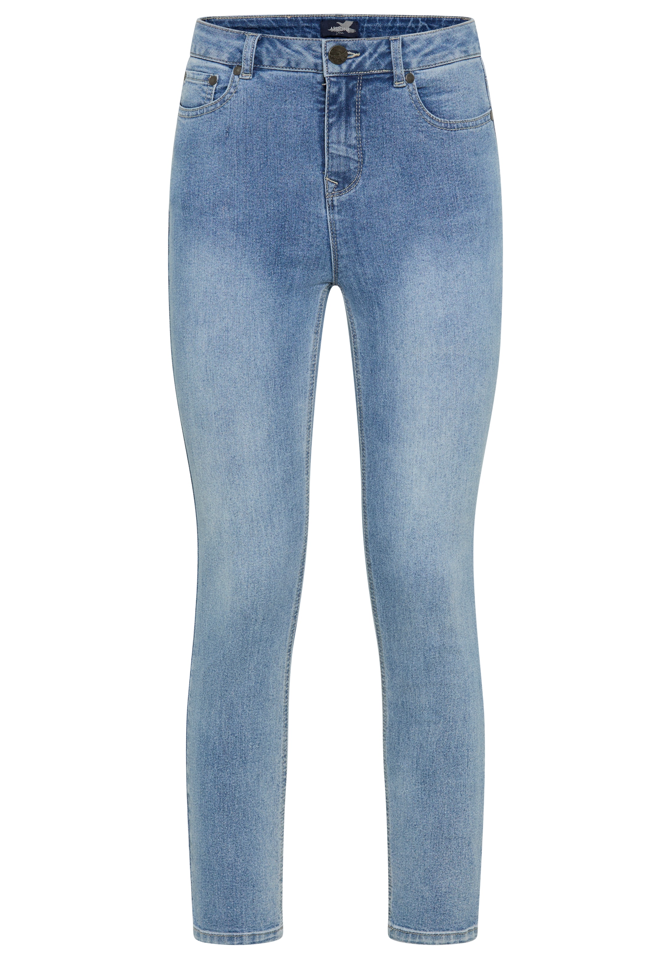 Arizona 7/8-Jeans »Shaping«, eng anliegend, Röhrenjeans, Used-Waschung, High-Waist, 7/8-Länge