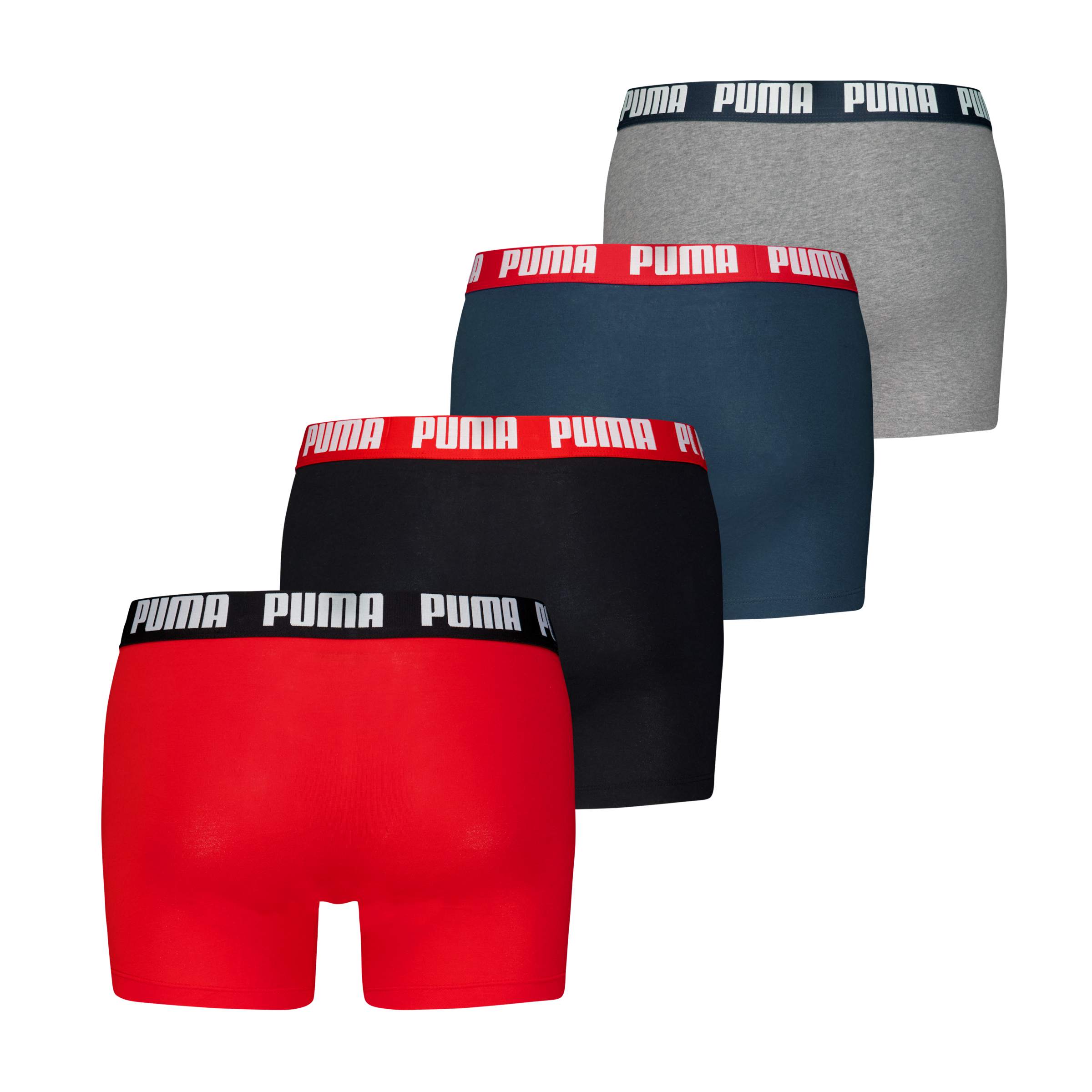 PUMA Boxershorts »PUMA MEN EVERYDAY BOXER 4P ECOM«, (Packung, 4er Pack), mit breitem Logo-Webbund