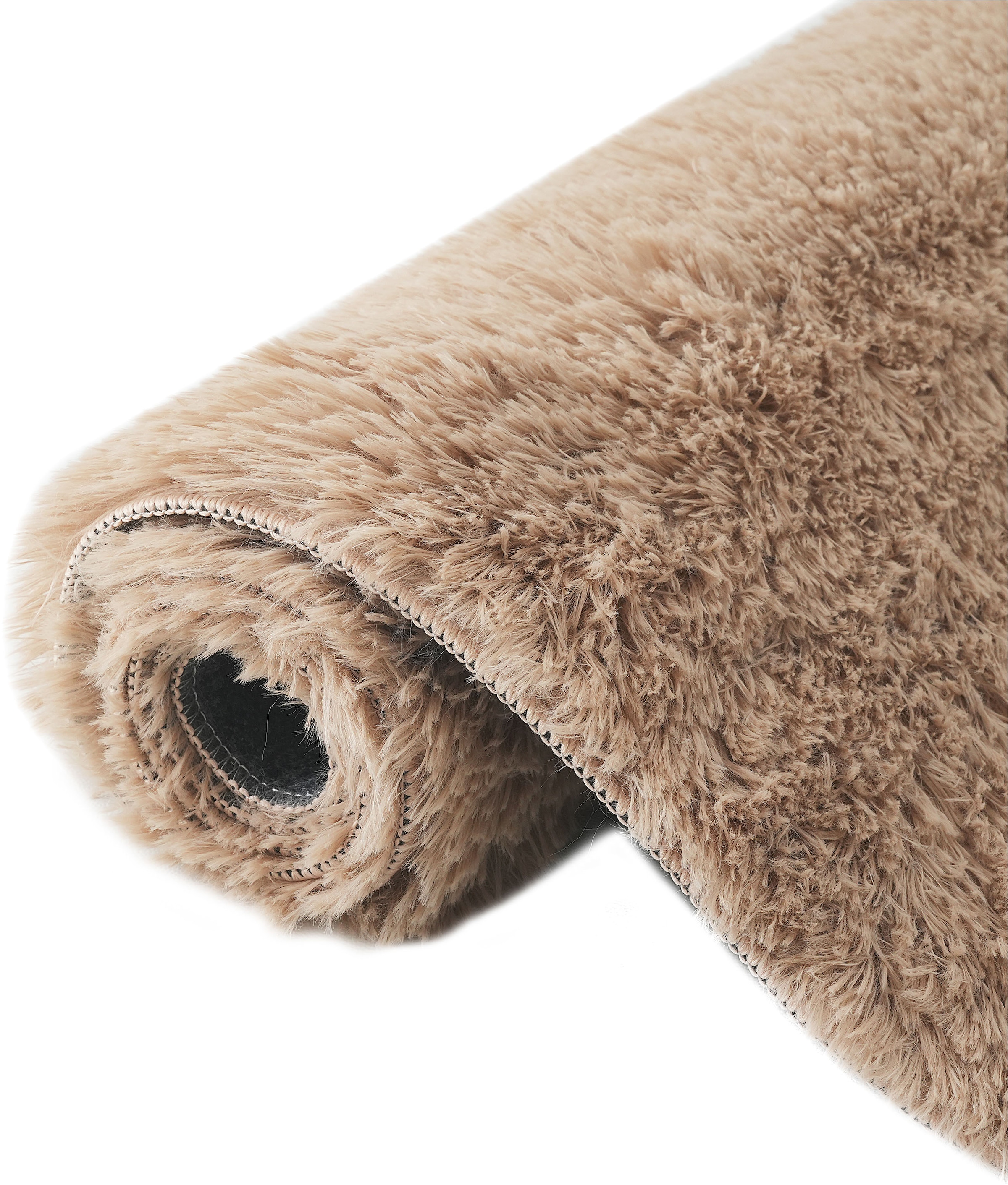 my home Hochflor-Teppich »Leava, besonders weich und kuschelig, leichter Glanz«, rechteckig, 37 mm Höhe, uni, Mikrofaser Teppiche, Wohnzimmer, Schlafzimmer, Esszimmer