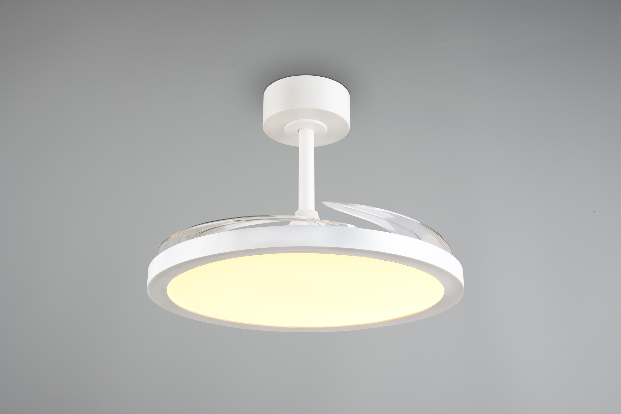 REALITY Leuchten LED Deckenleuchte »KASFJORD  mit Ventilator, Deckenventilator mit Licht inklFernbedienung« LED-Board 1 Stk. warmweiß - kaltweiß 6 Geschwindigkeiten Timer Vor- & Rücklauf LED dimmbar CCT Nachtlicht