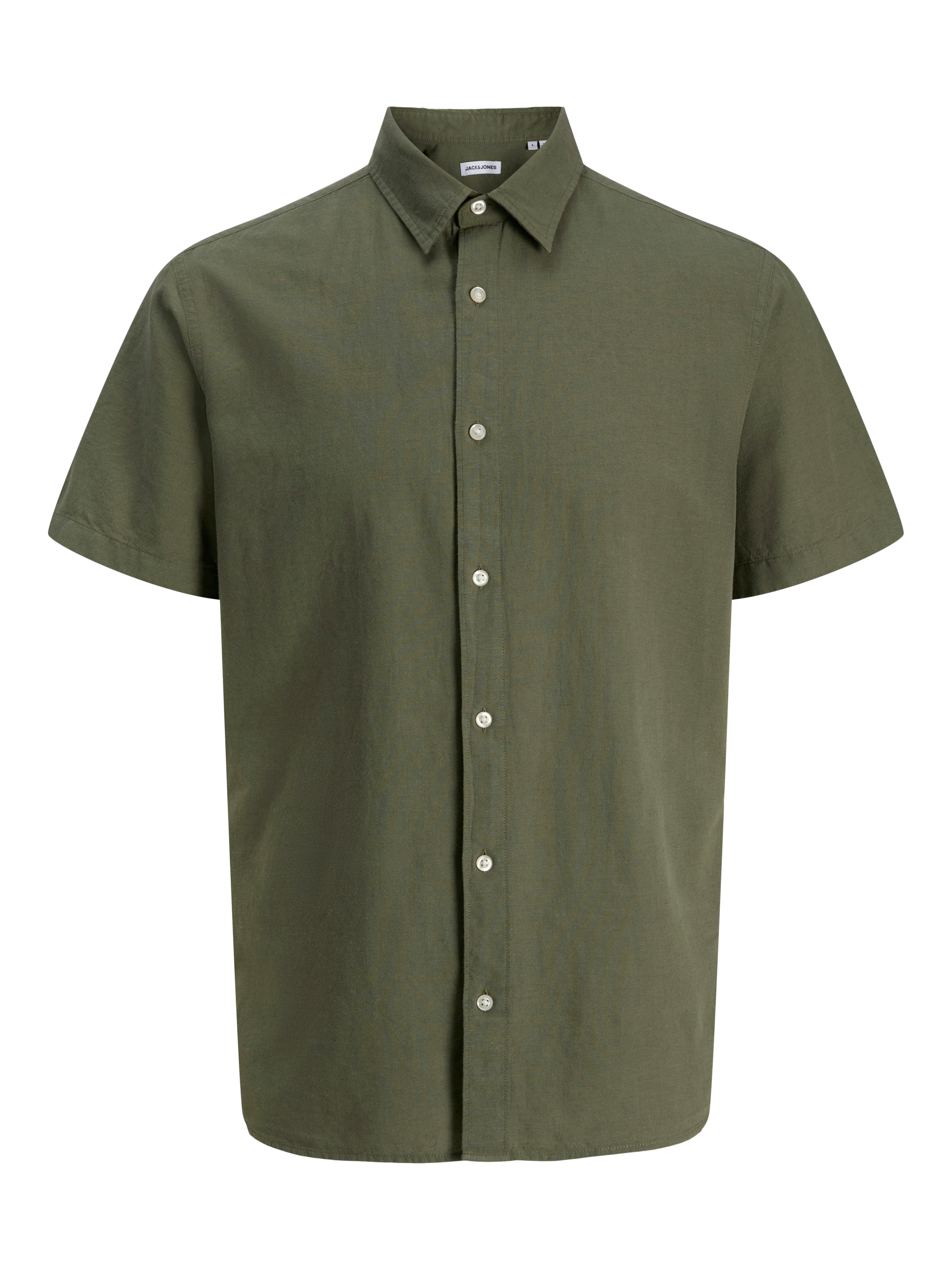 Jack & Jones PlusSize Kurzarmhemd »JJEBREEZE LINEN BLEND SHIRT S/S SN PLS« mit Leinen, regular fit