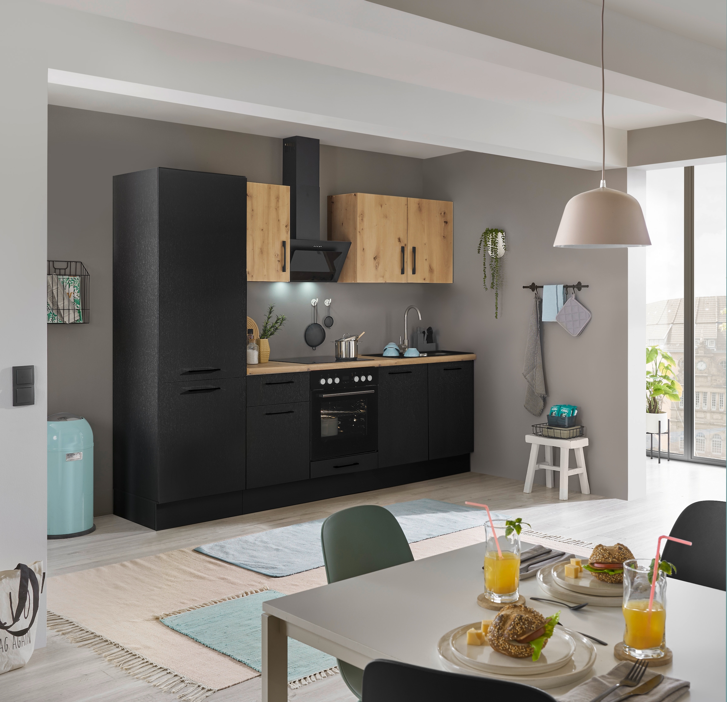 BASIC by Balculina Küchenzeile »Turin«, Breite 270 cm, wahlweise mit E-Geräten