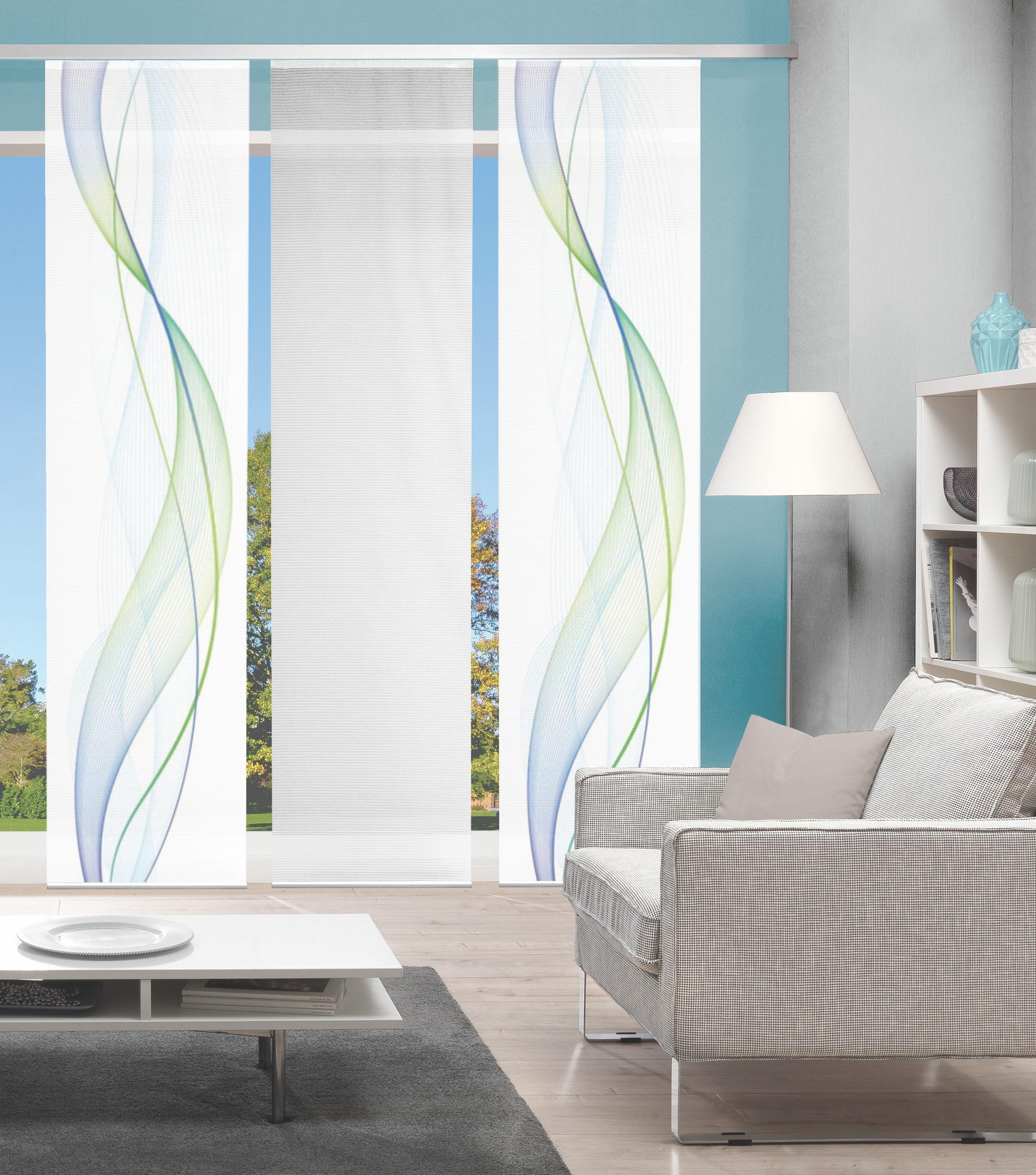 Vision S Schiebegardine »3ER SET HEIGHTS«, (3 St.), HxB: 260x60, Schiebevorhang 3er Set Digitaldruck