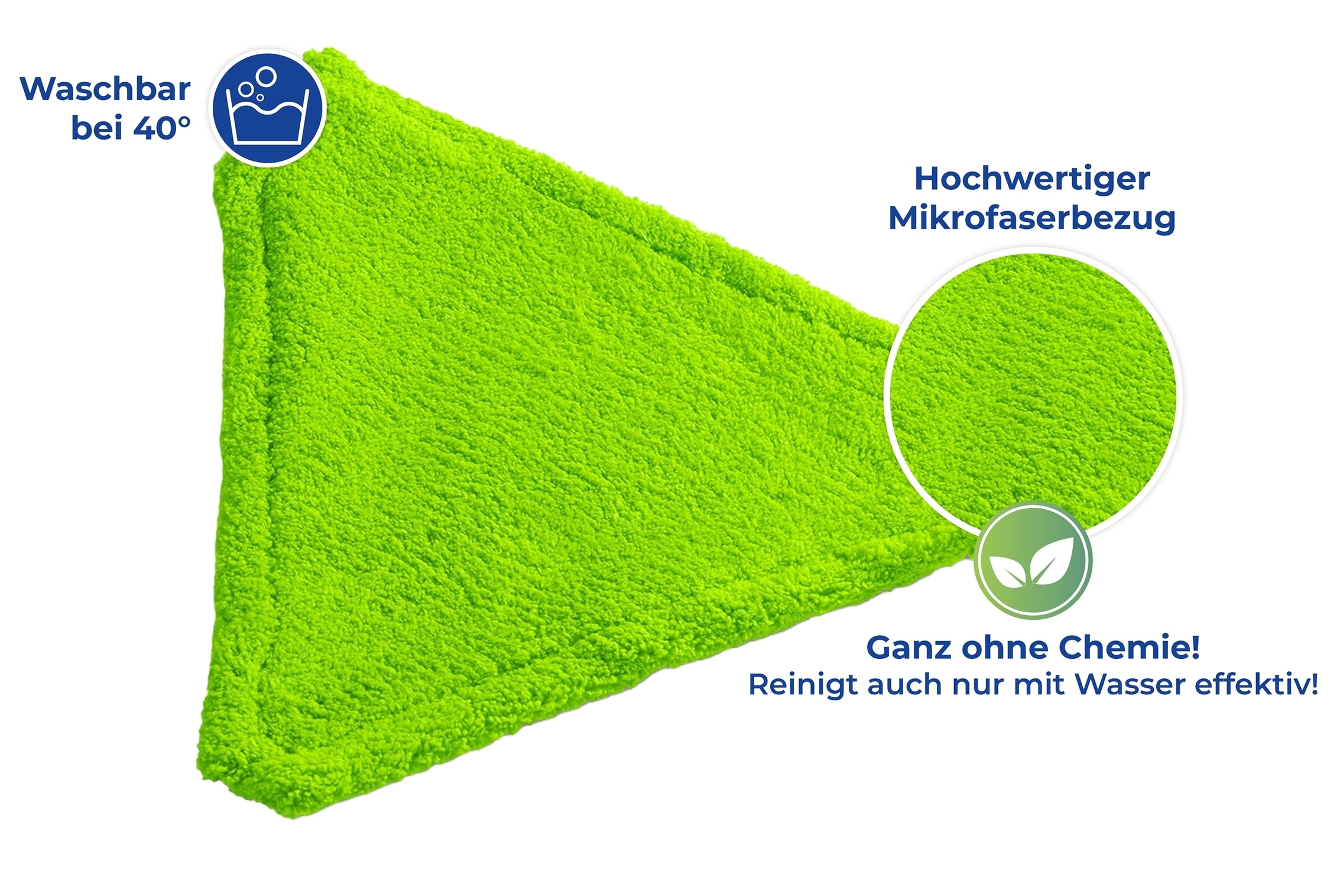 Maximex Bodenwischer-Set »Modell Triangel« flacher Wischmopp, Mikrofaser, zur Reinigung von Ecken & Nischen