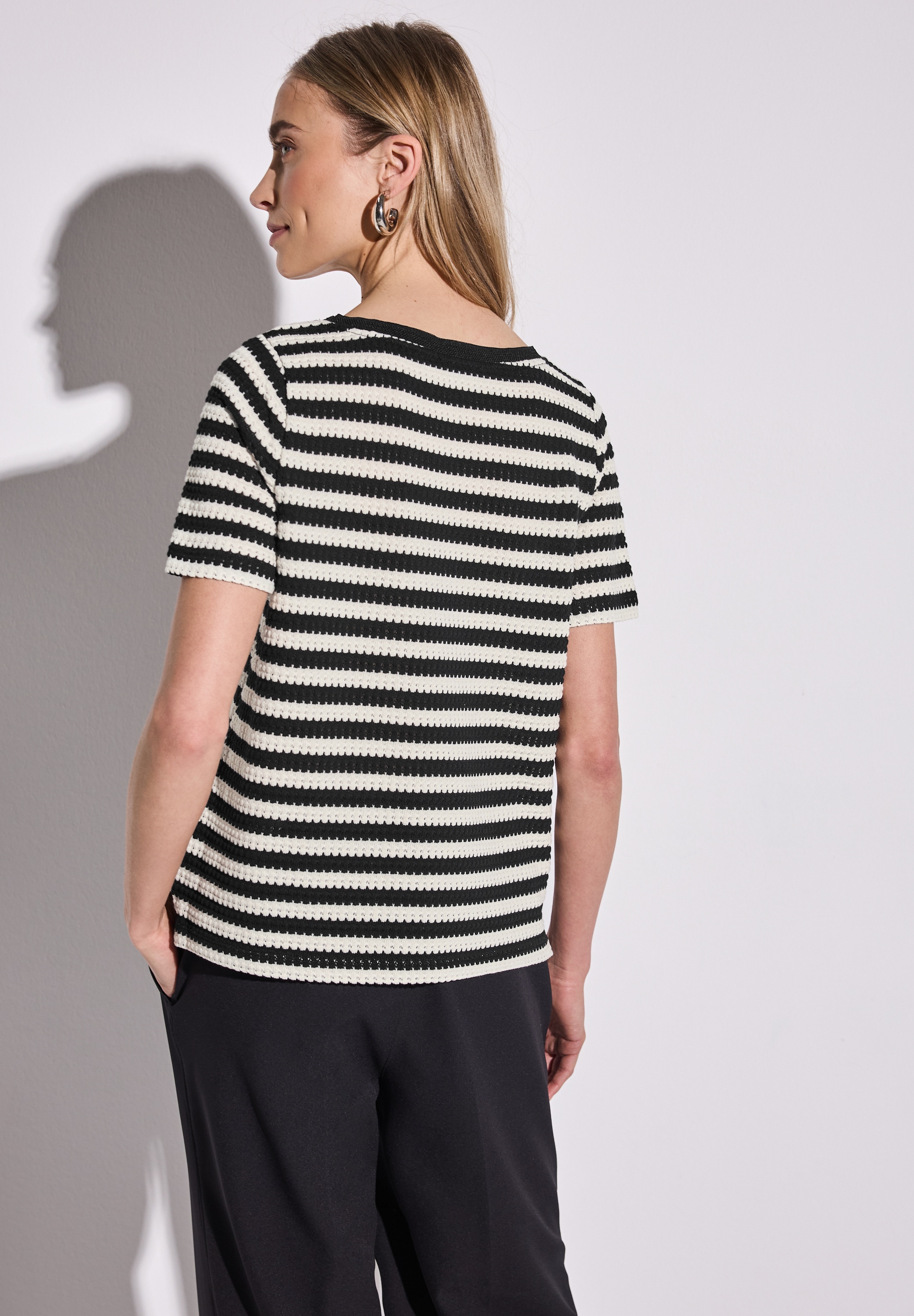 STREET ONE T-Shirt, mit Streifen Muster