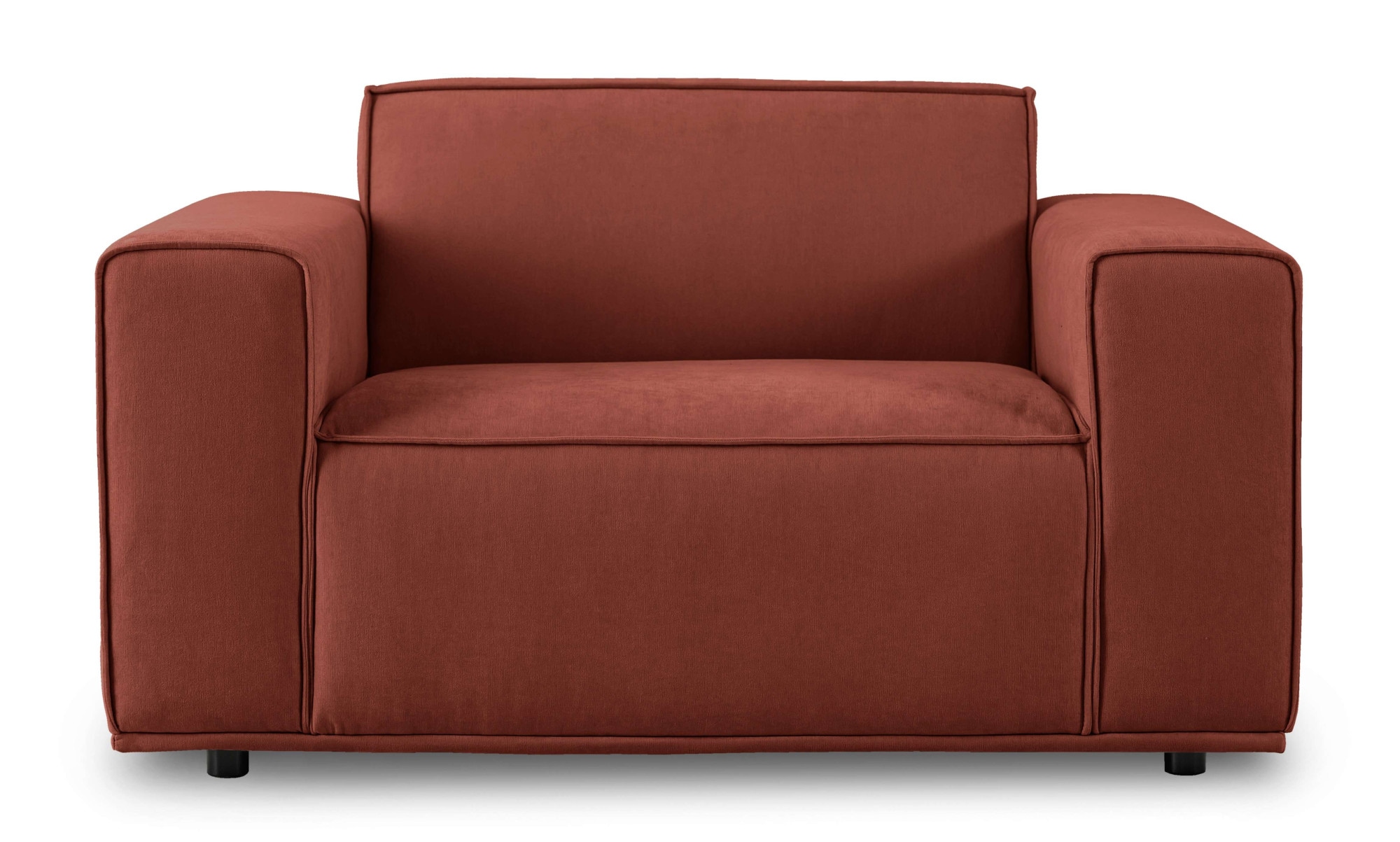 Home affaire Loveseat »Avelin, 1.5 Sitzer, 140 cm, Chenille, Struktur-Boucle«, mit Wellenunterfederung, Kedernaht, bodentief, Skandi-Design