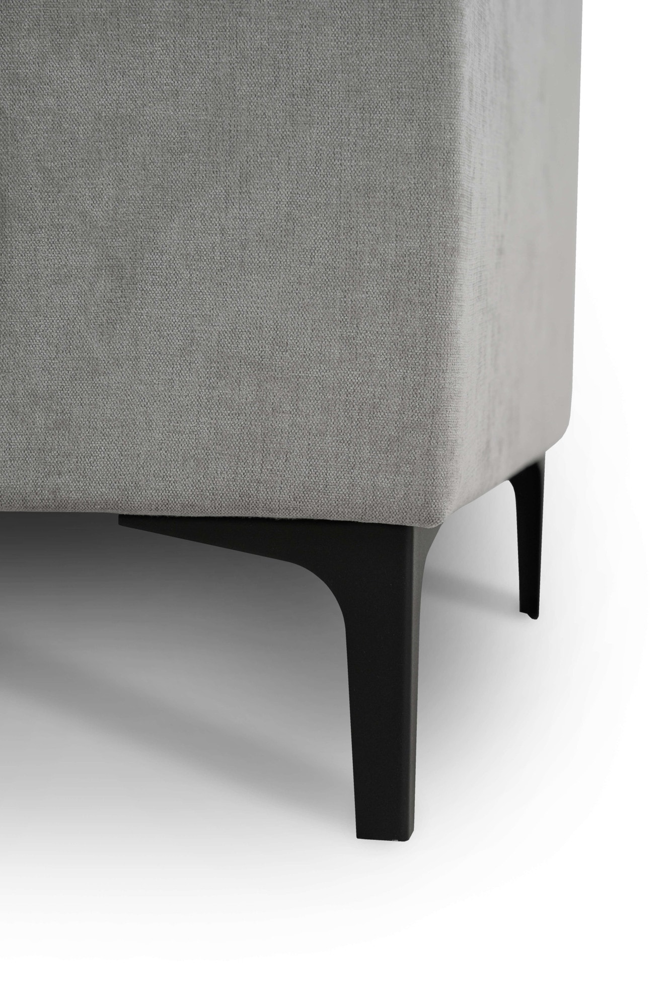 Places of Style Ecksofa »Polsterecke Oland, Struktur, Flachgewebe, Luxus-Microfaser, Boucle«, L-Form, 280 cm, Wellenunterfederung, Skandi-Design, Metallfüße