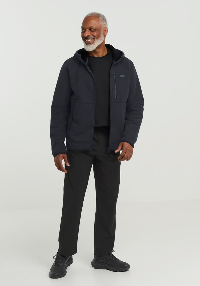 Jack Wolfskin Fleecejacke »LAKE RIDGE HOODED JKT M«, mit Kapuze