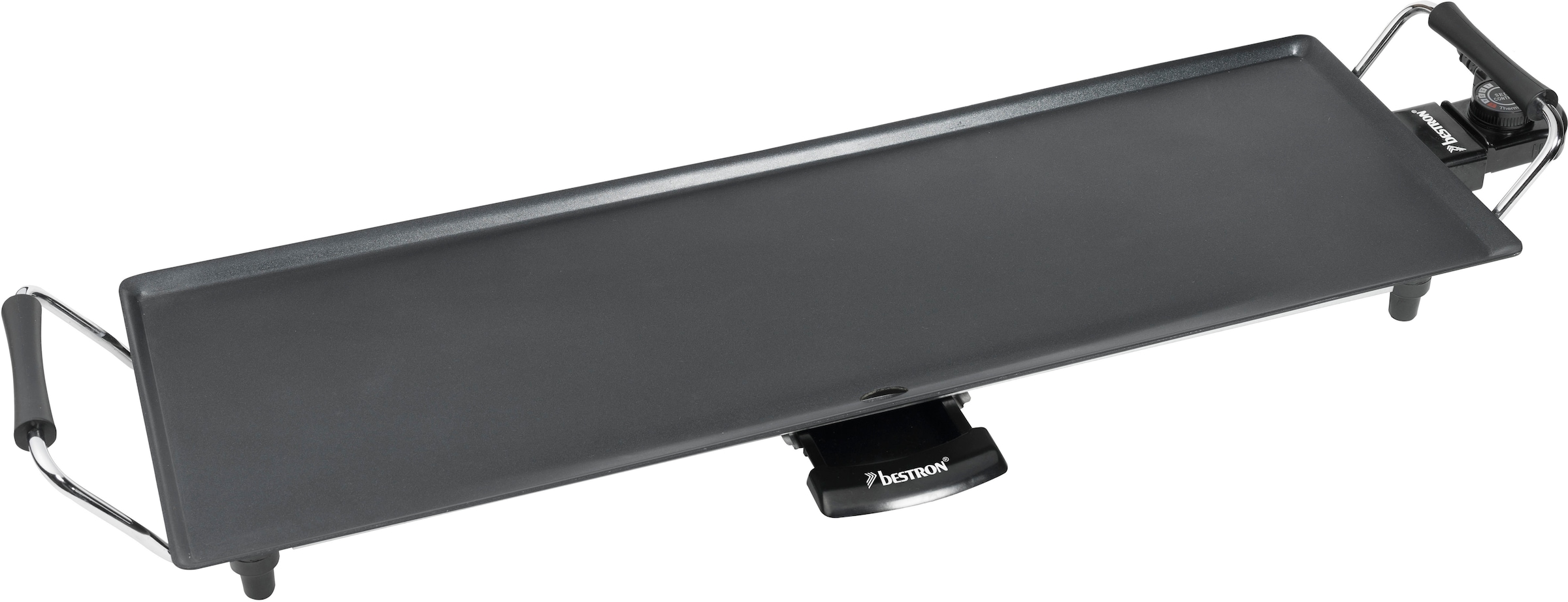 bestron Tischgrill »ABP603 elektrische XL Planchagrillplatte«, 1000 W, mit Antihaftbeschichtung, Schwarz