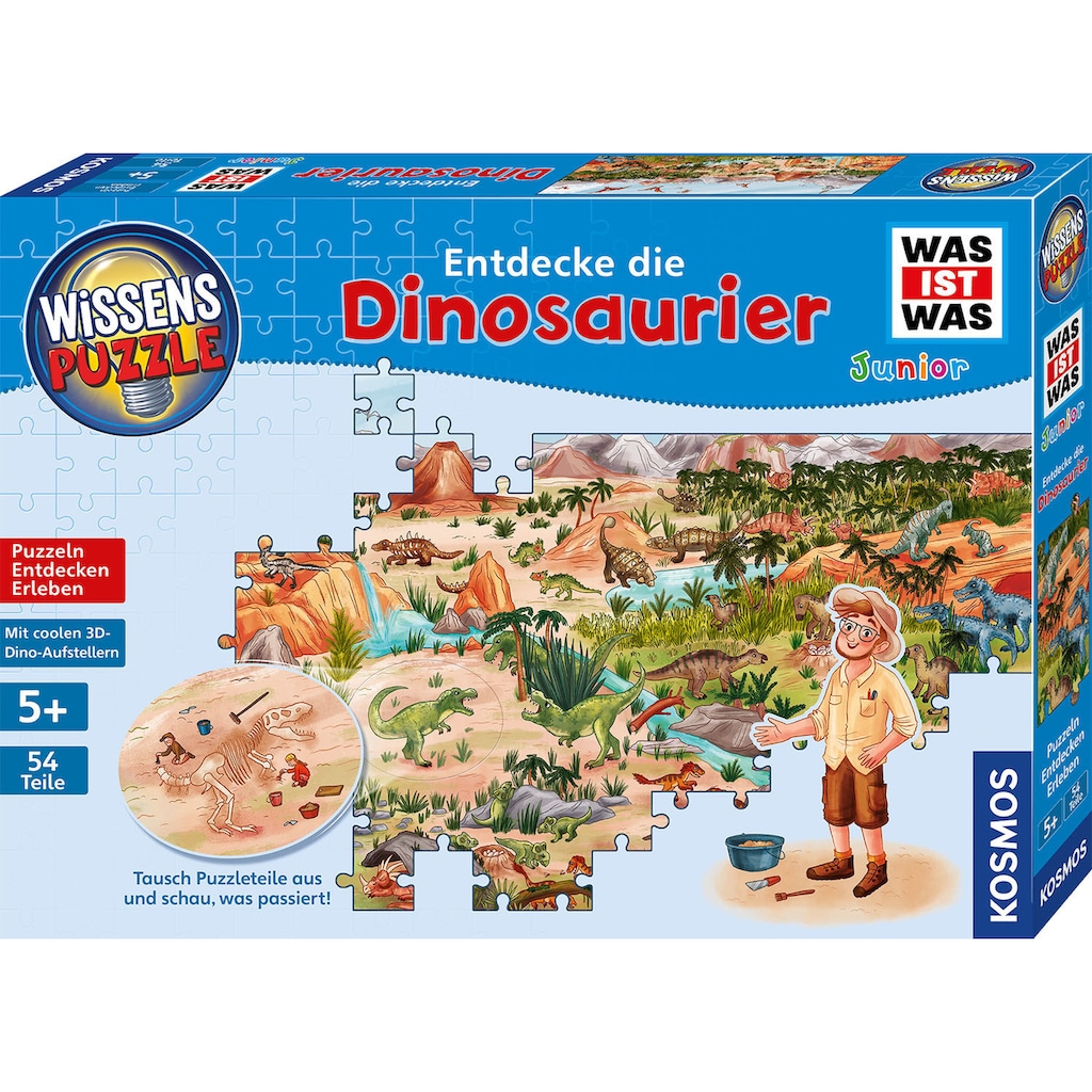 Kosmos Puzzle »WAS IST WAS Junior, Entdecke die Dinosaurier«