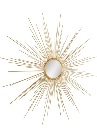 Leonique Dekospiegel »Sonne, gold«, Wandspiegel, Wanddeko, rund, Ø 104 cm, aus Metall,... kaufen
