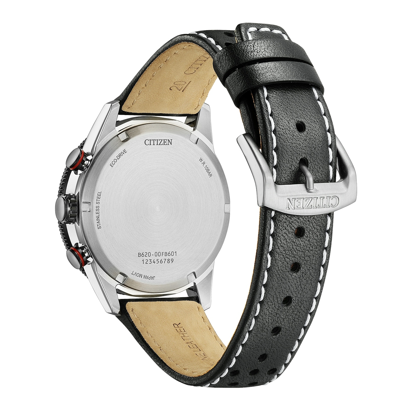 Citizen Chronograph »Racing Chrono« Armbanduhr, Solar, Herrenuhr, Lederarmband, analog, Big Date