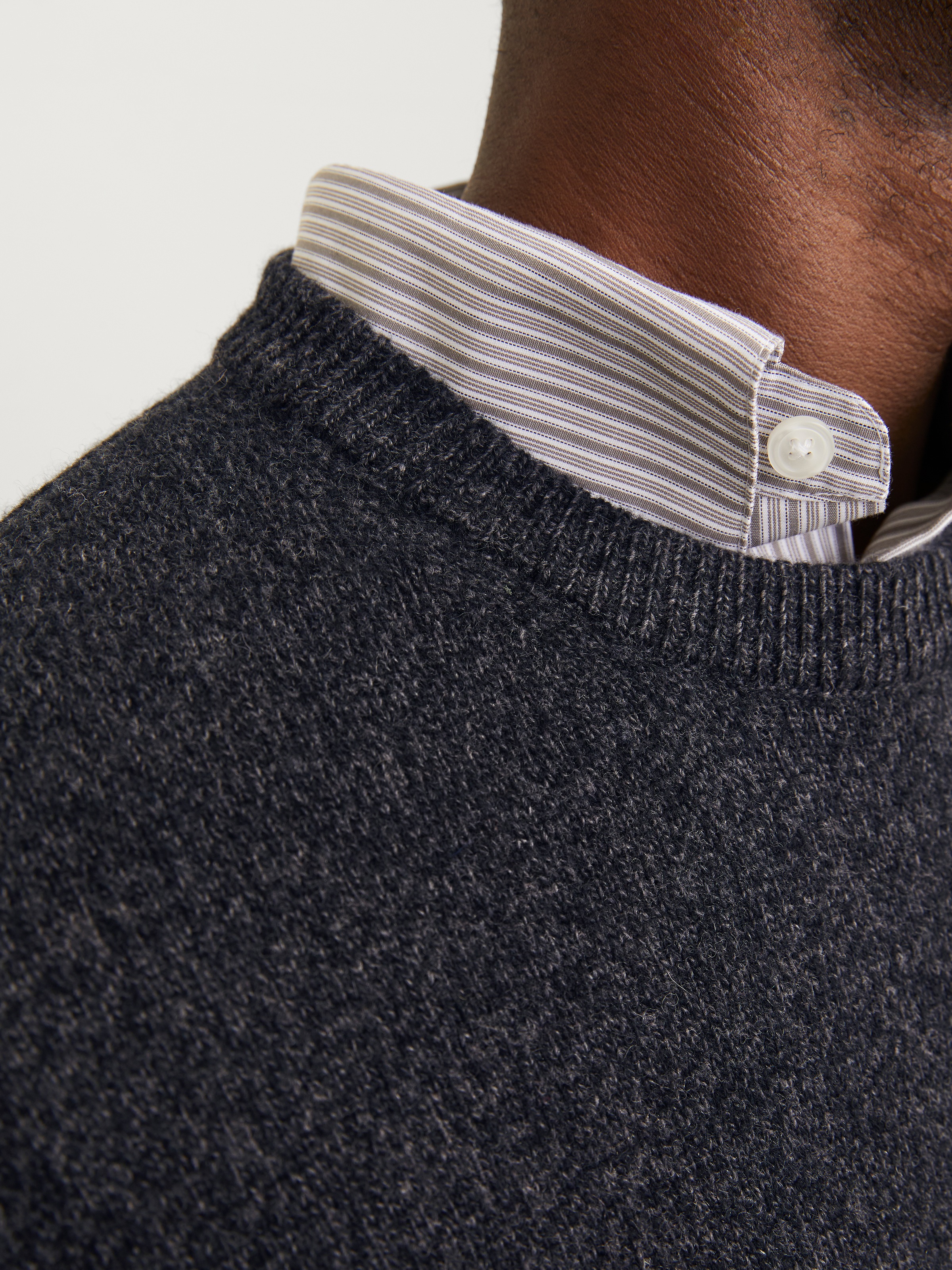 Jack & Jones Rundhalspullover »JPRBLULAMBSWOOL KNIT CREW NECK«