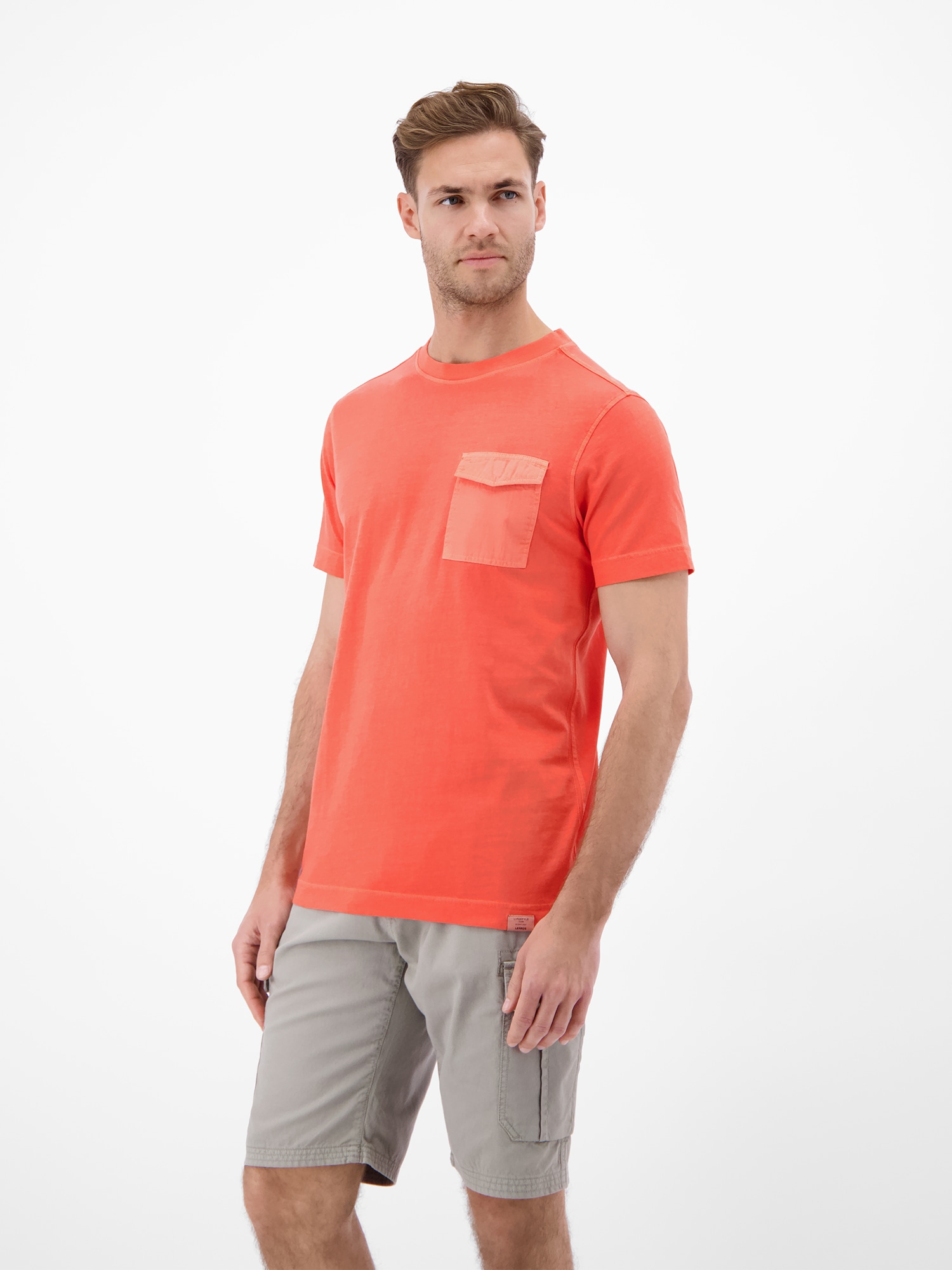 LERROS T-Shirt »T-Shirt mit O-Neck und Brusttasche«