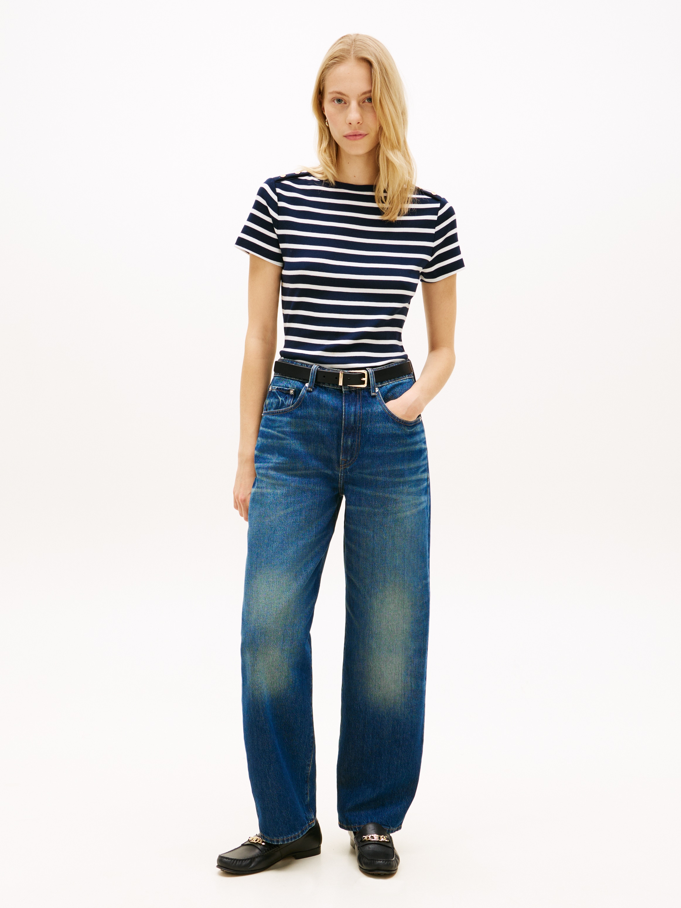 Tommy Hilfiger Kurzarmshirt »GOLD BUTTON SLIM SS TEE«