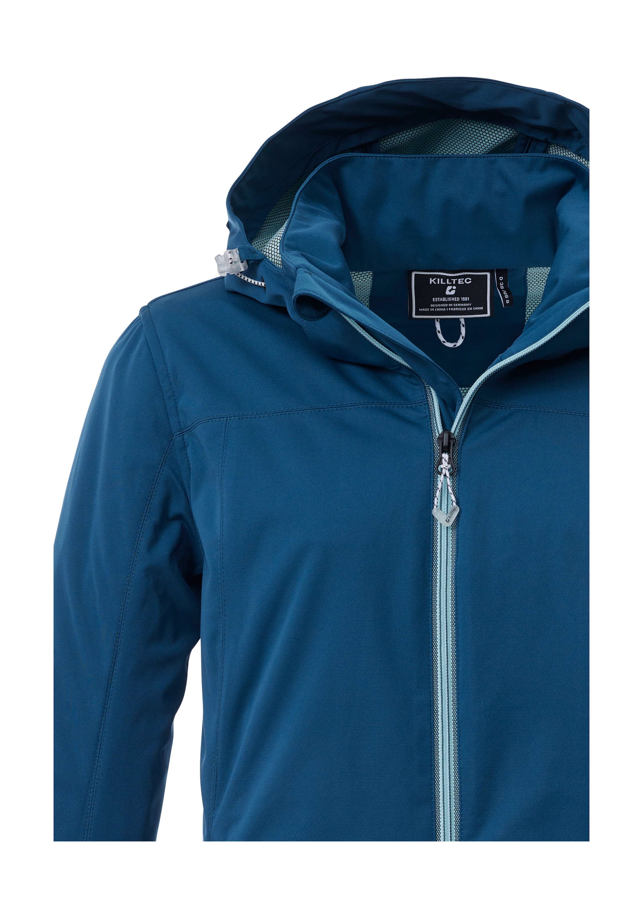 Killtec Softshelljacke »KOS 69 WMN SFTSHLL JCKT« Winddichte, wasserabweisende Damenjacke mit abnehmbarer Kapuze