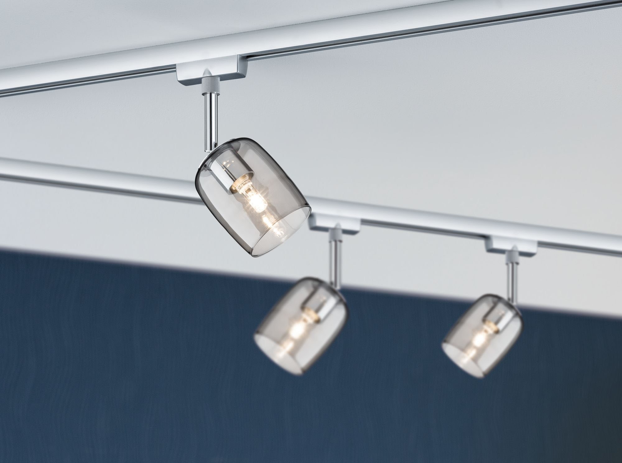 Paulmann Schienensystem-Leuchten »URail Set G10 Blossom Rauch Chrom matt max. 4x10W Schienensystem«, G9