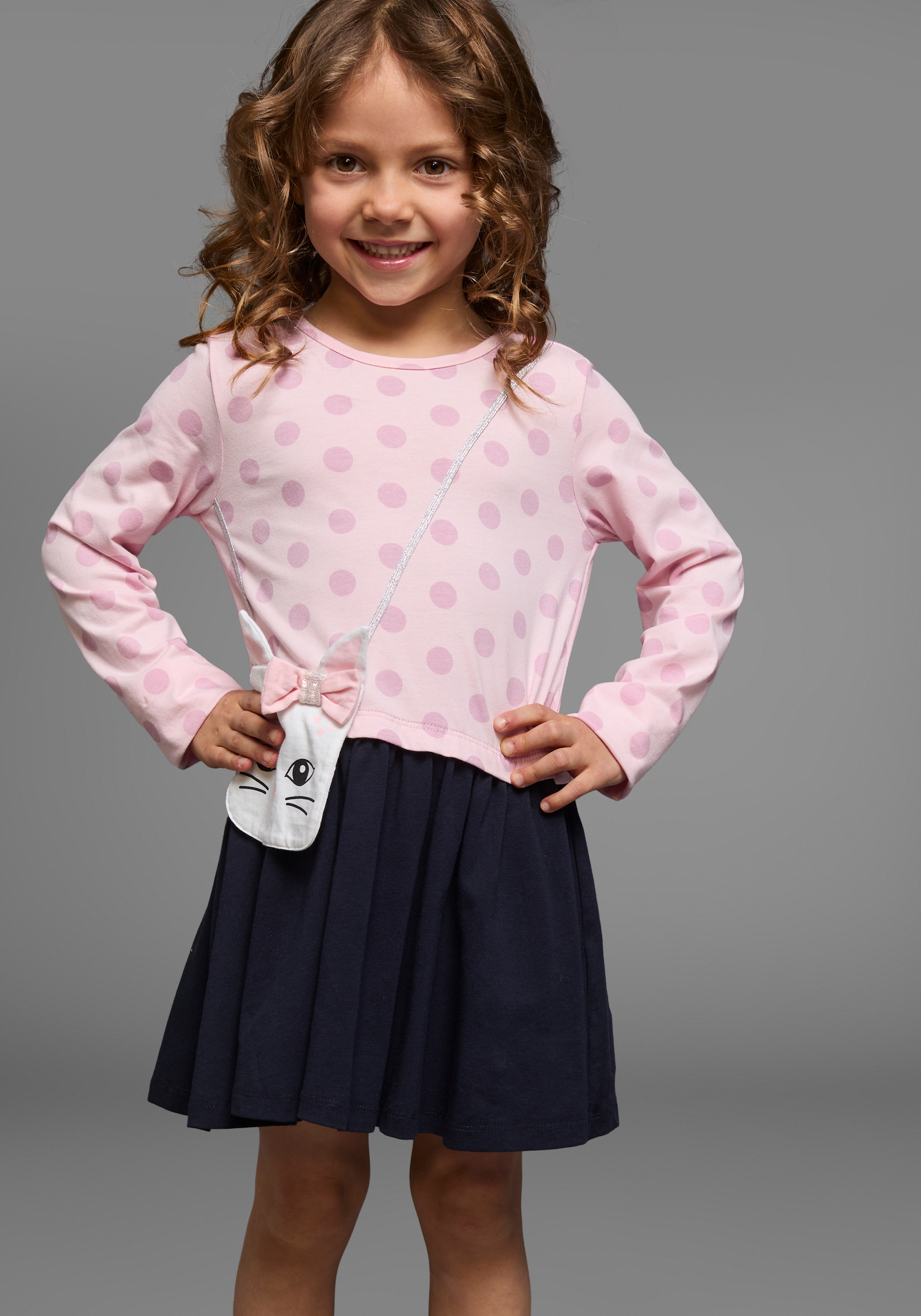 KIDSWORLD Jerseykleid »für kleine Mädchen«, ideal für festliche Anlässe, kniefreie Länge