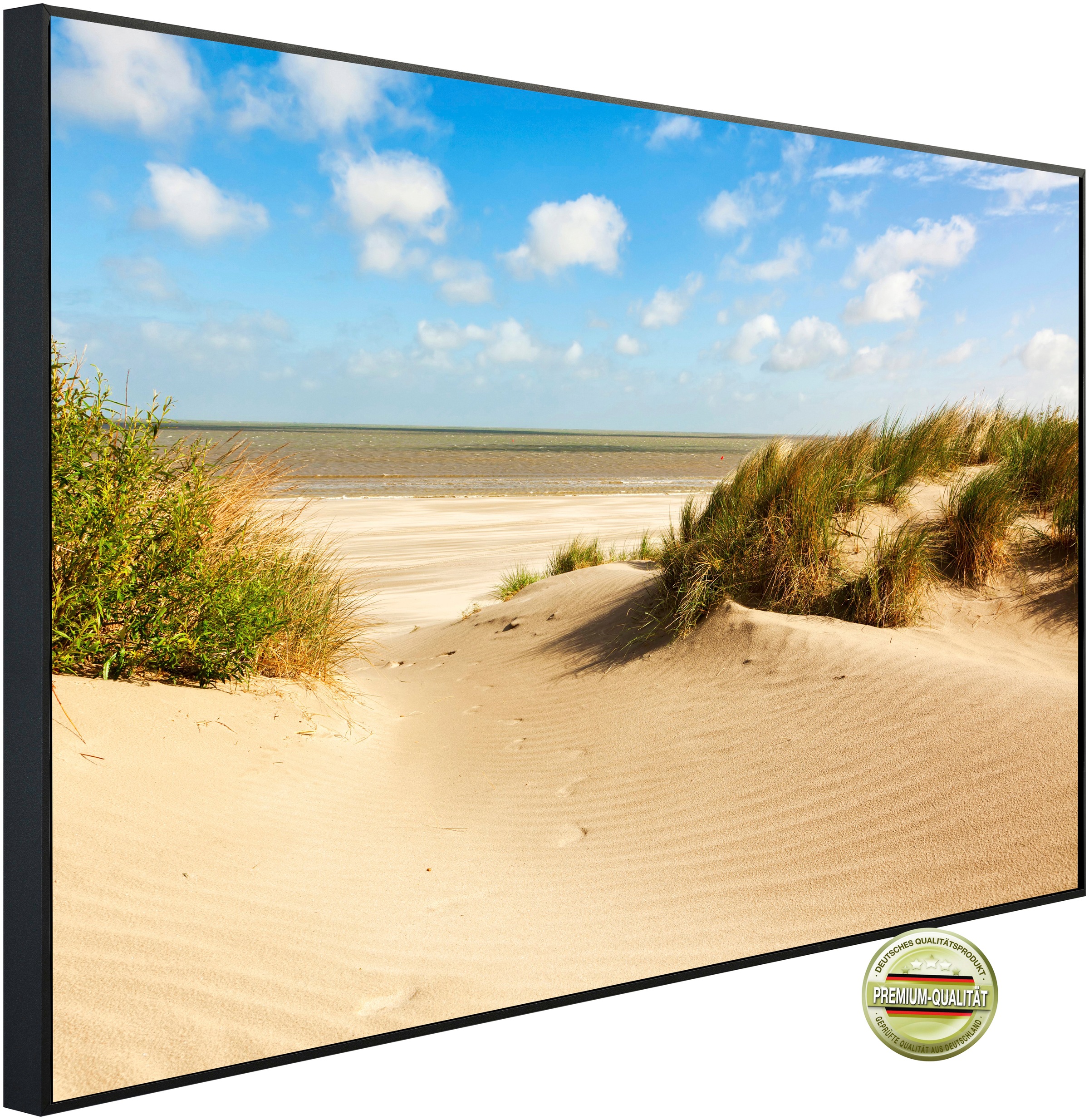 Papermoon Infrarotheizung »EcoHeat - Dunes Knokke Heist«, Aluminium, 900 W, 60x120 cm, mit Rahmen, energiesparendes Heizen für angenehme, gesunde und gleichmäßige Wärme