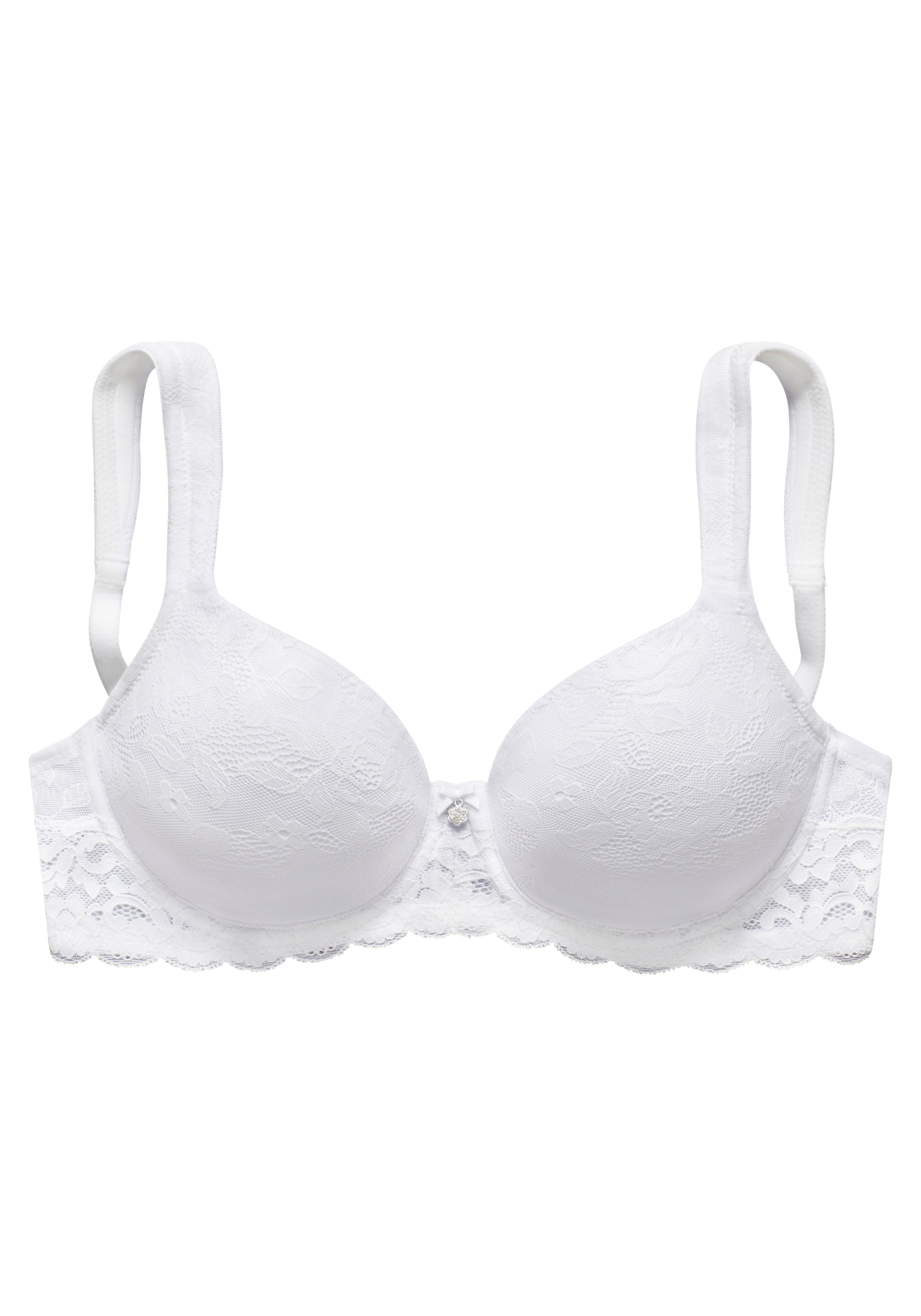 LASCANA Schalen-BH mit Bügel rundherum aus edler, floraler Spitze, Dessous