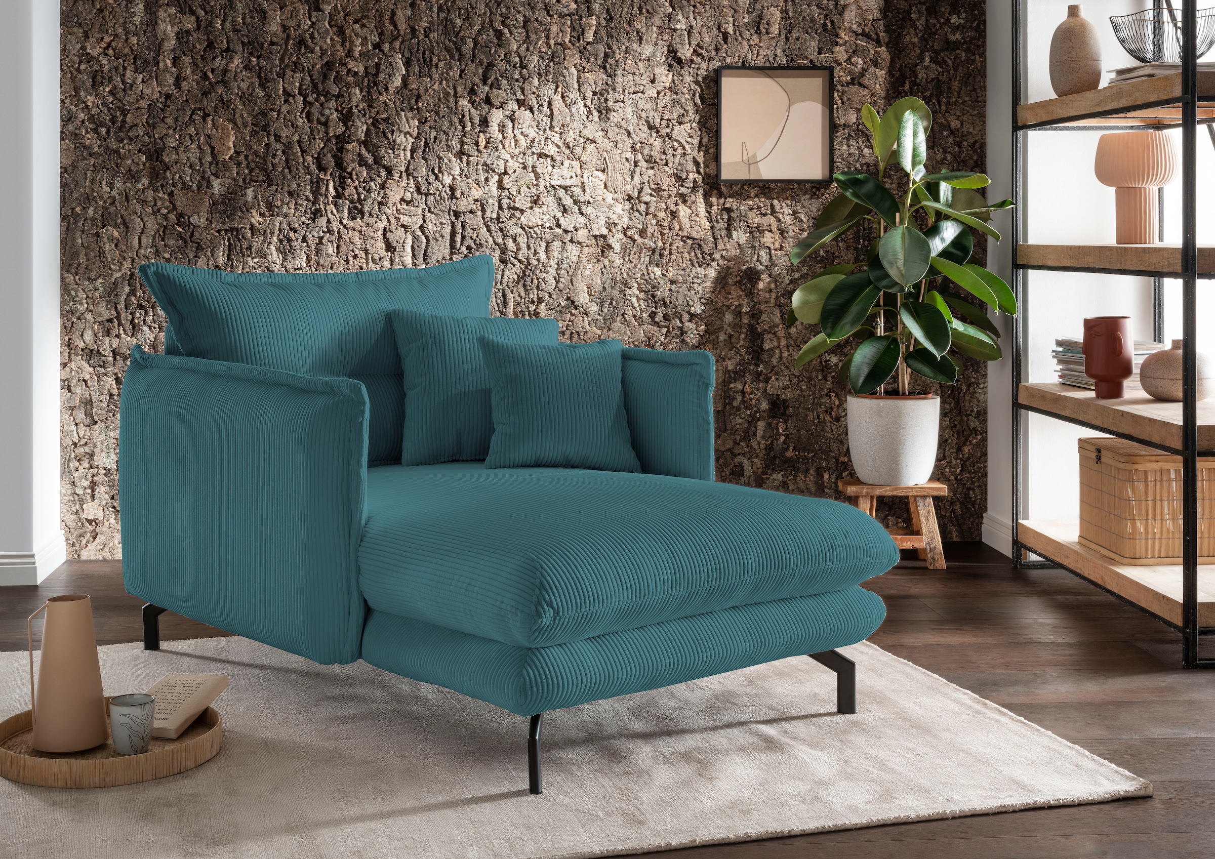Home affaire Relaxsessel »Lazio modern und bequem, schmale Armlehnen, tolle Detailverarbeitung« zwei verschiedene Fußfarben wählbar