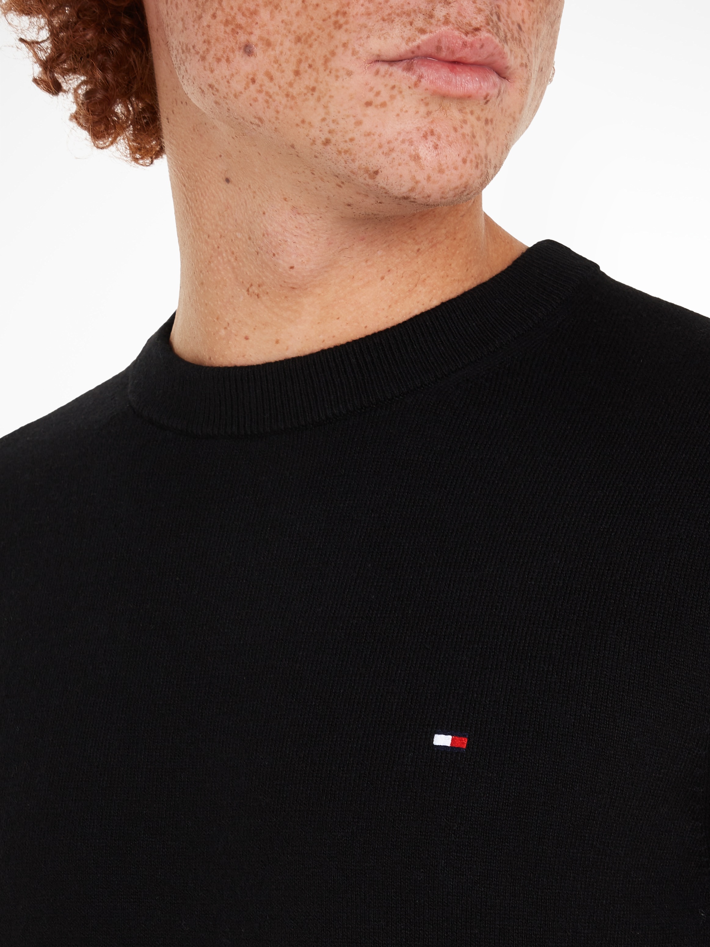 Tommy Hilfiger Rundhalspullover »PIMA ORG CTN CASHMERE CREW NECK«