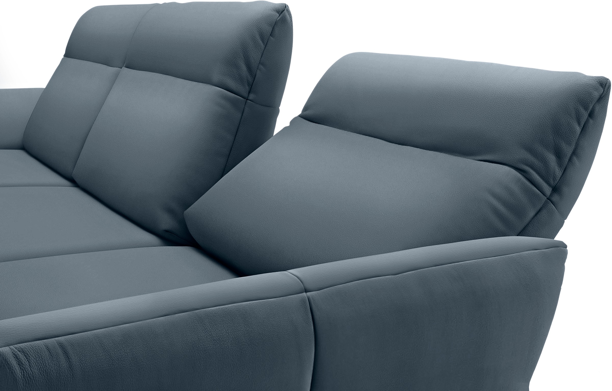 hülsta sofa Ecksofa »hs.460«, Sockel in Eiche, Alugussfüße in umbragrau, Breite 298 cm