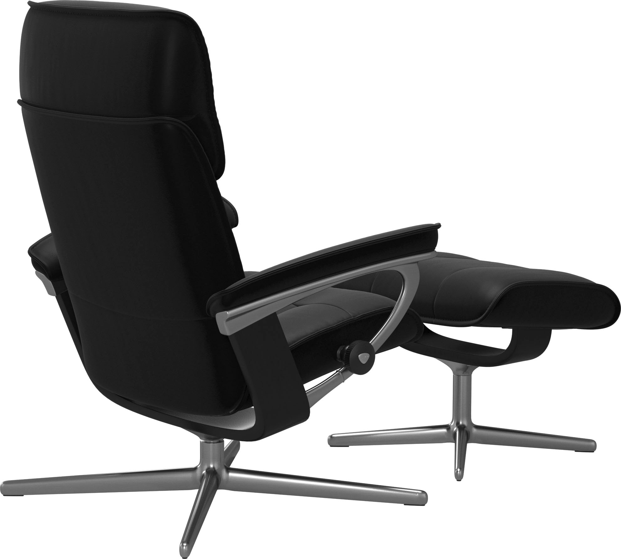 Stressless® Fußhocker »Admiral« mit Cross Base, Größe M & L, Holzakzent Schwarz