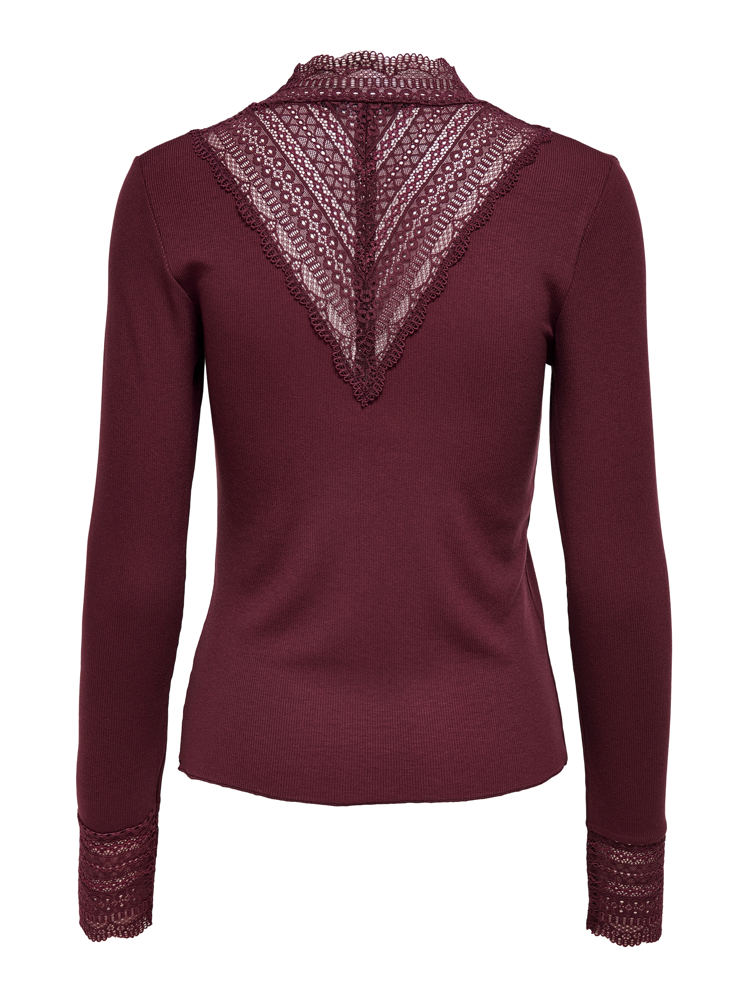 ONLY Spitzenshirt »ONLTILDE L/S HIGH NECK LACE TOP JRS«