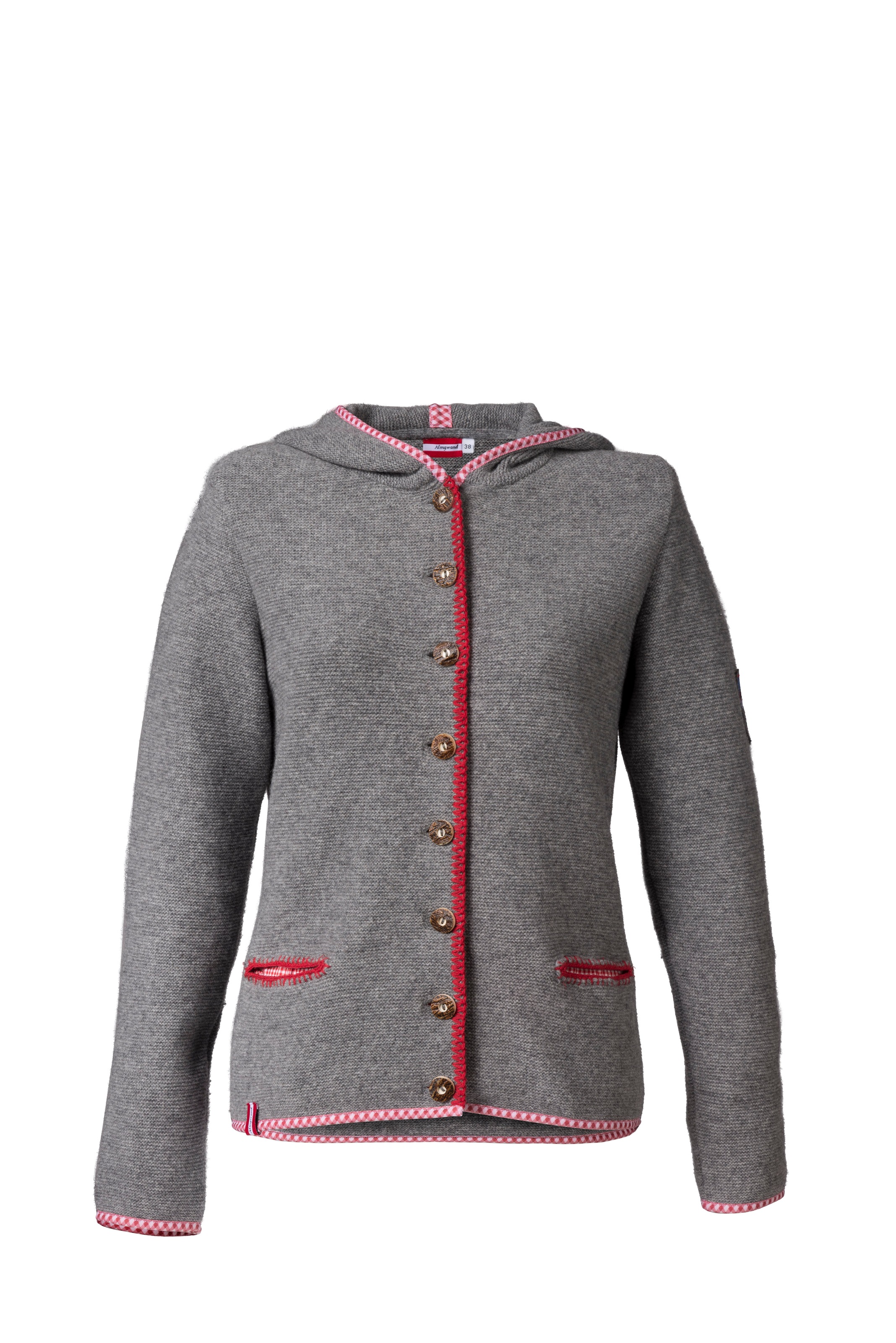 Almgwand Trachtenstrickjacke, mit Kapuze