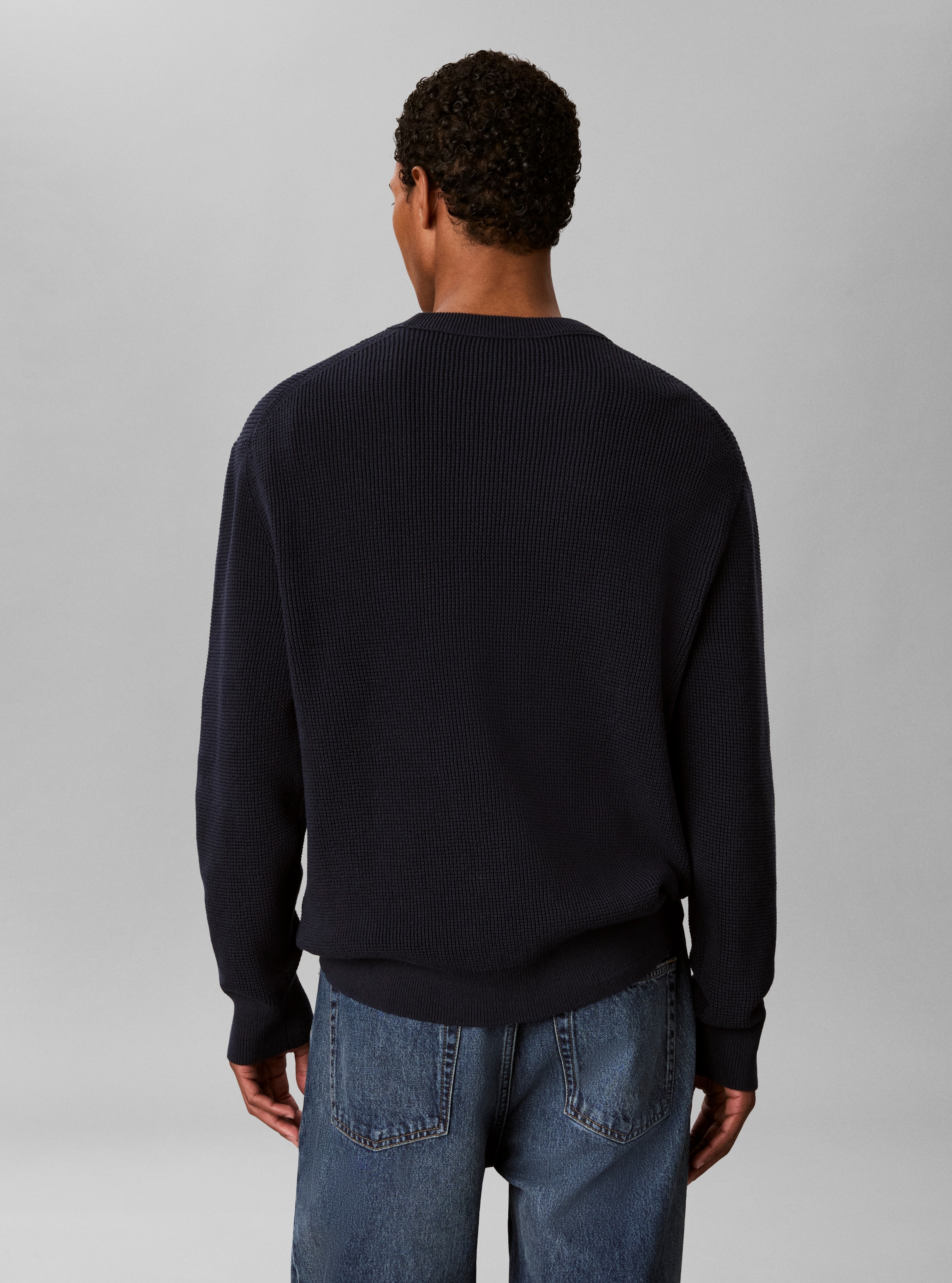 Calvin Klein Jeans Strickpullover Strukturstrick, Regular Fit