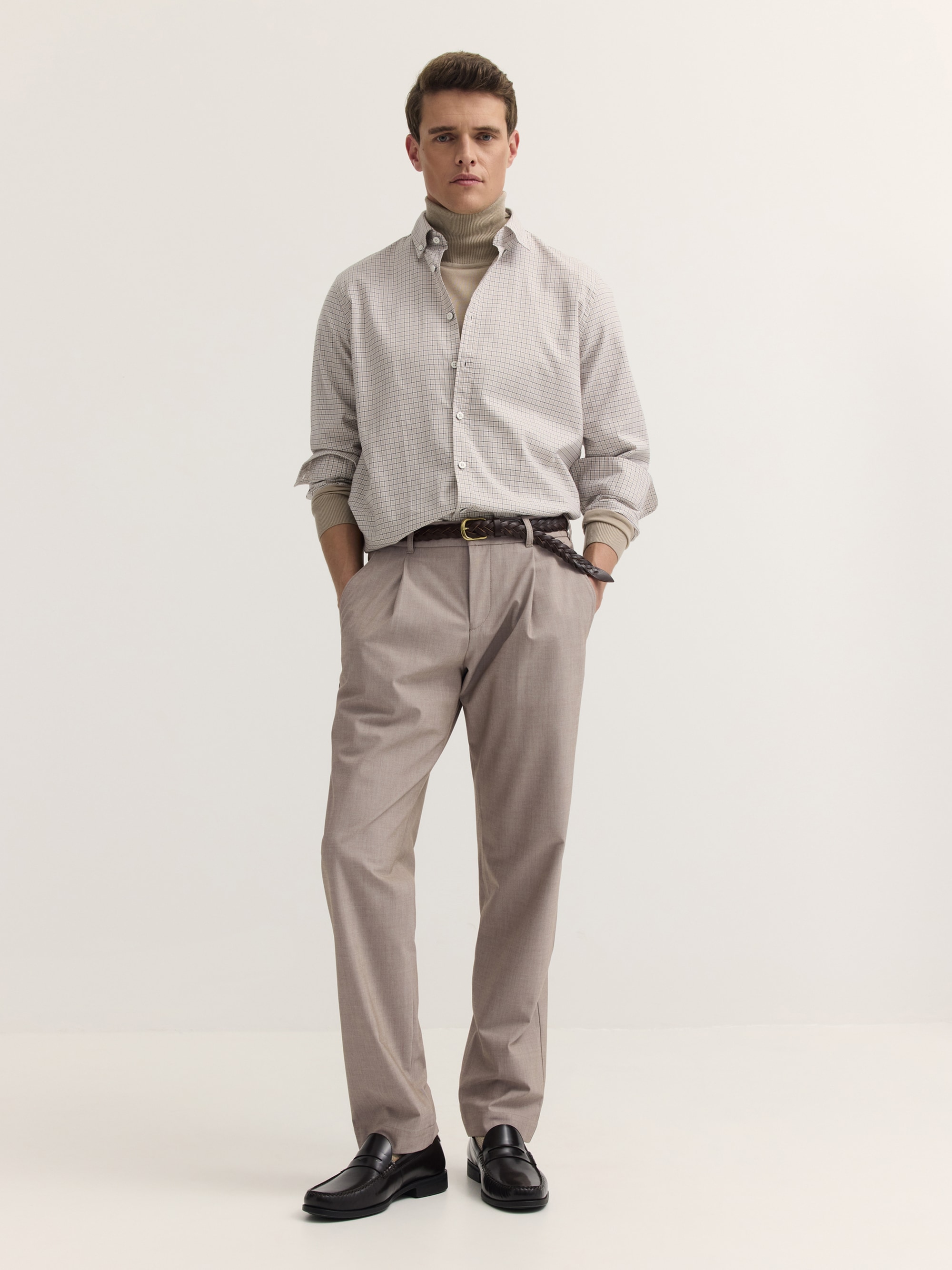 bugatti Chinohose »Tapered Fit«  Tapered Fit Wool Look 4-Way Stretch
