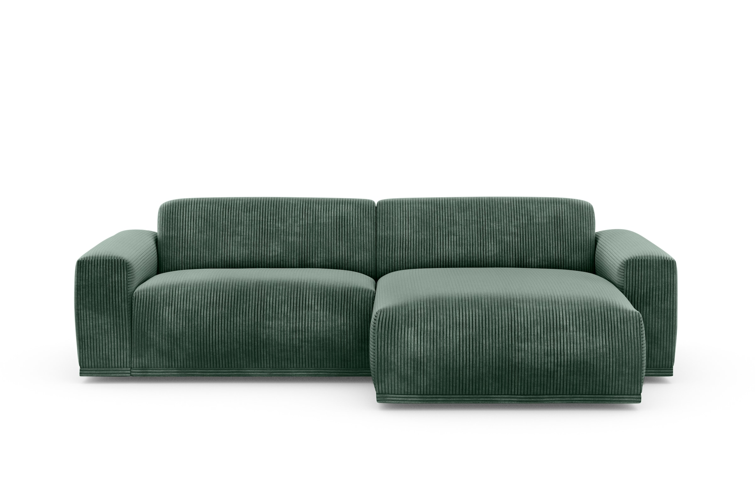 TRENDMANUFAKTUR Ecksofa »Braga, mit hochwertigem Kaltschaum, L-Form, in Cord erhältlich«, (2 St.), modernes Sofa, Couch mit hohem Sitzkomfort, 255/72/160 cm (B/H/T)