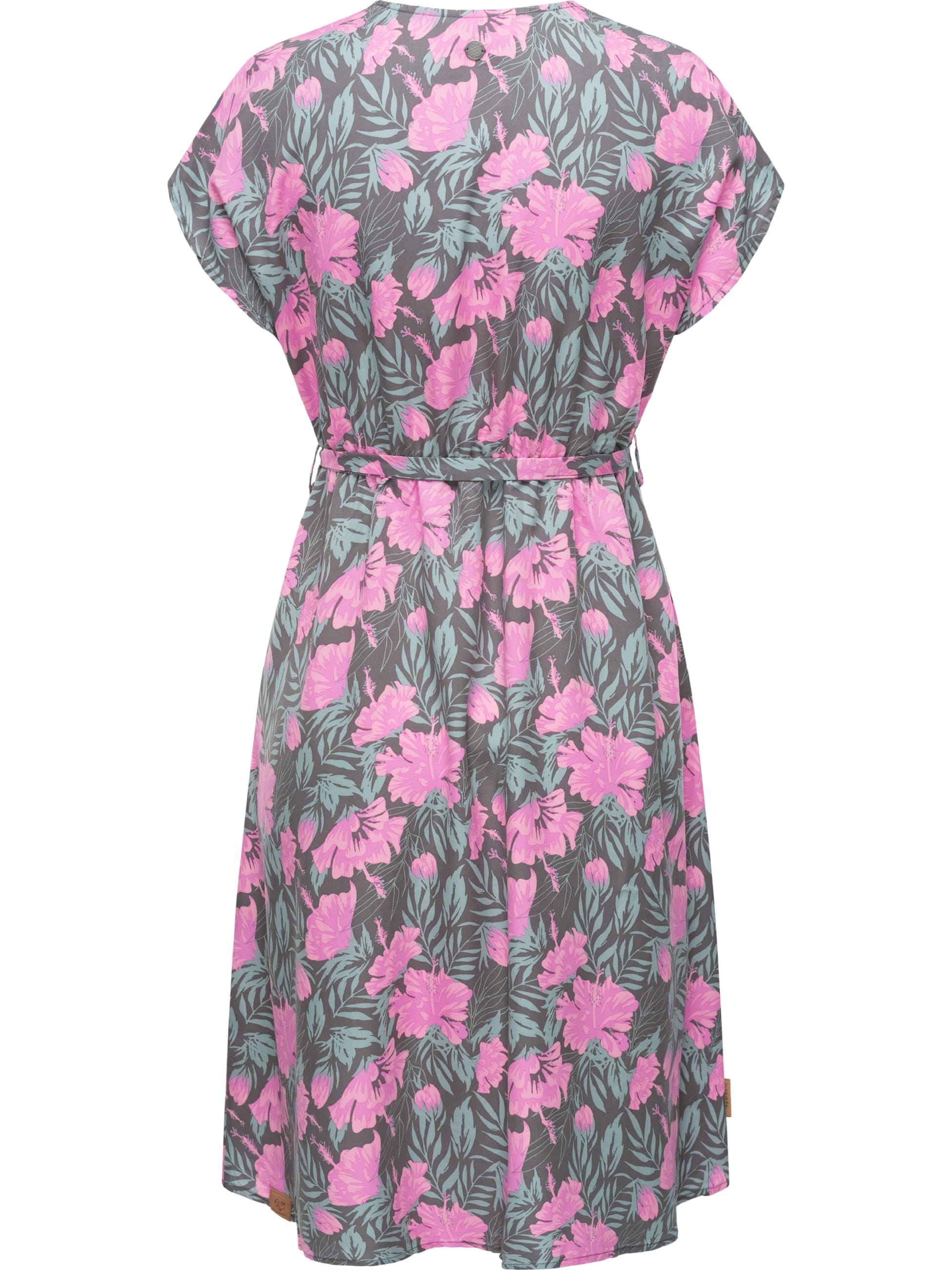 Ragwear Jerseykleid »Sommerkleid Selyma Organic«, stylisches Shirtkleid mit V-Ausschnitt und Bindegürtel