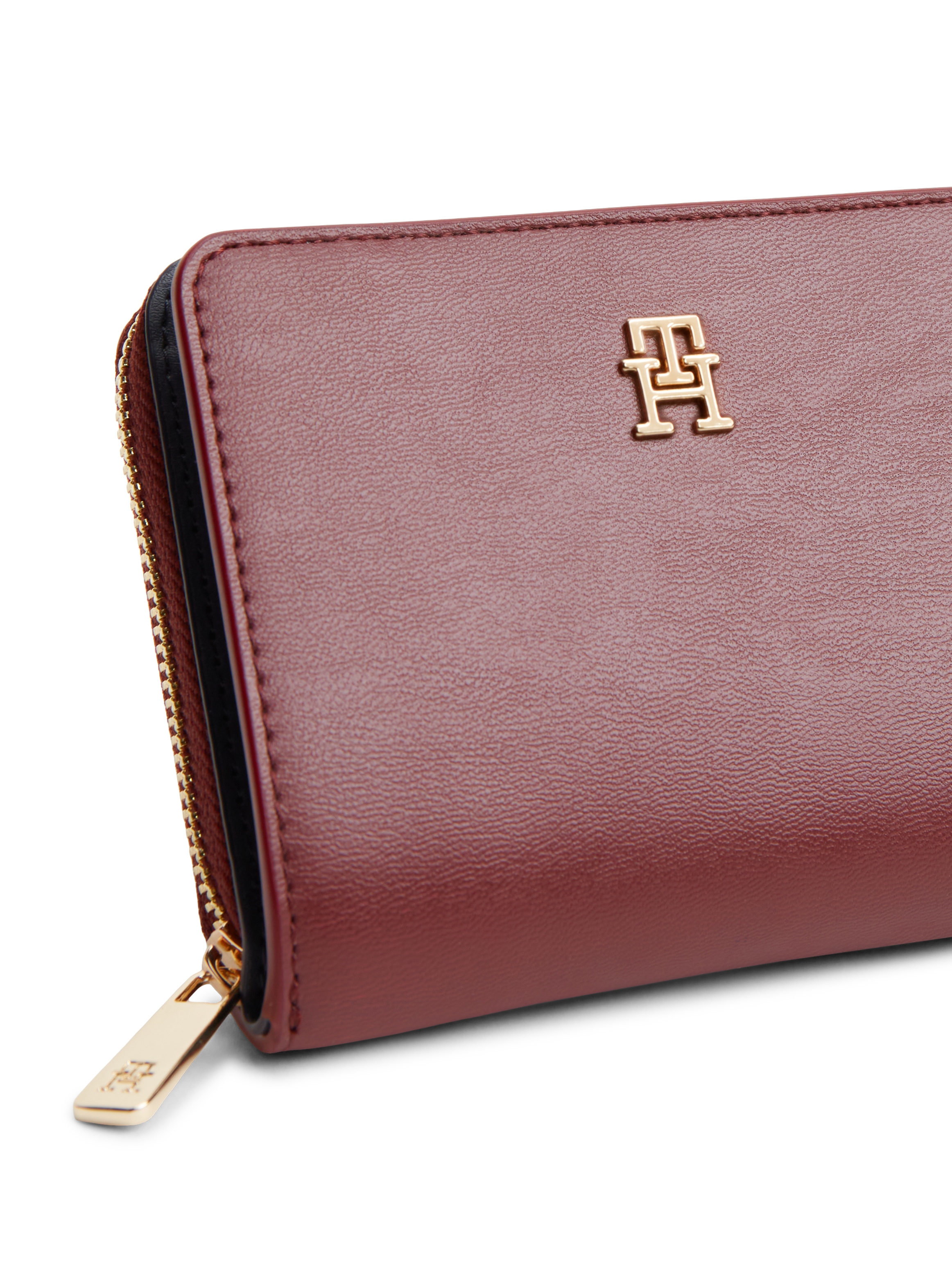 Tommy Hilfiger Geldbörse »TH ICON MED ZA FLAP« , Damen Geldbeutel, Portemonnai mit edlem TH-Logoemblem