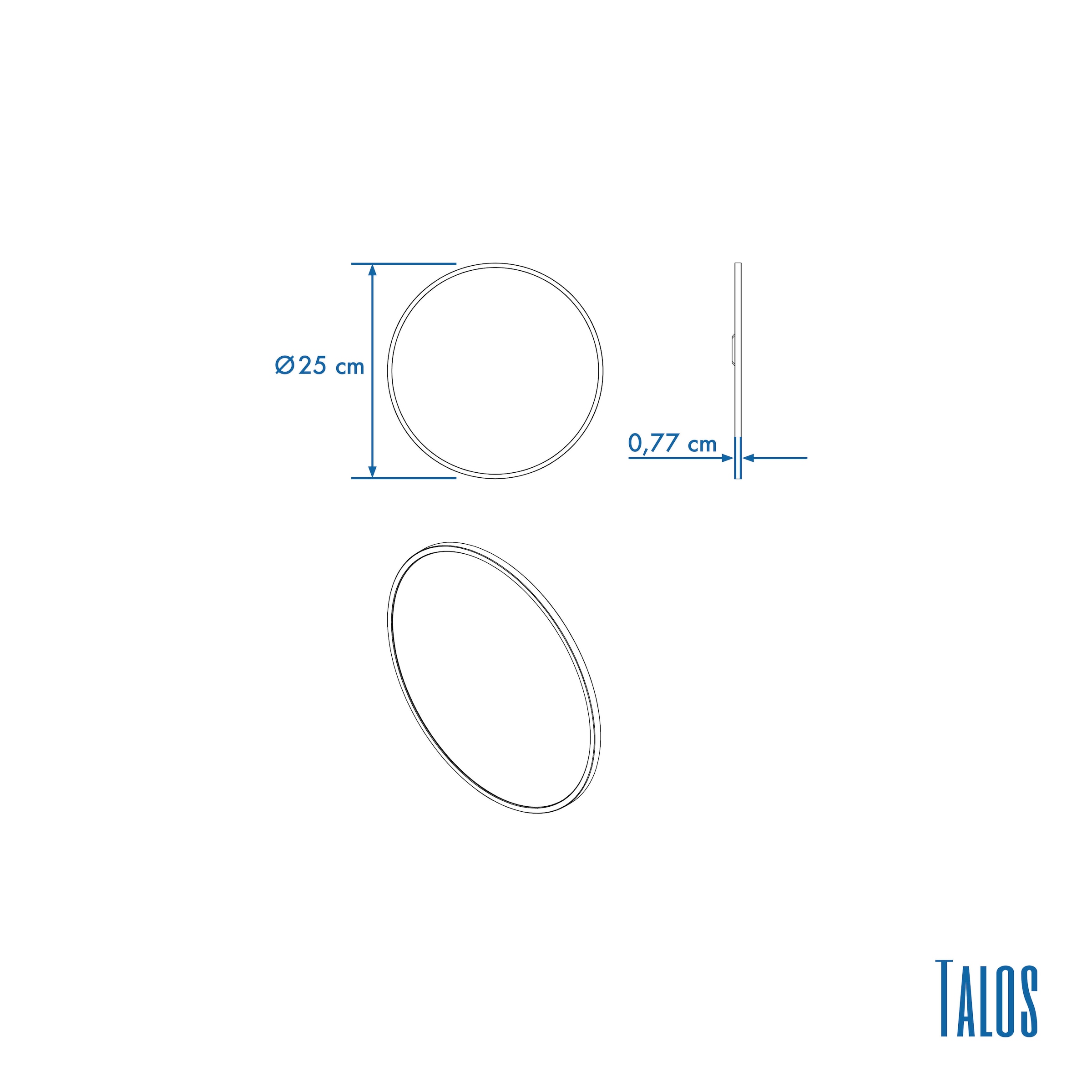 Talos Badspiegel »Picasso« hochwertiger Aluminiumrahmen