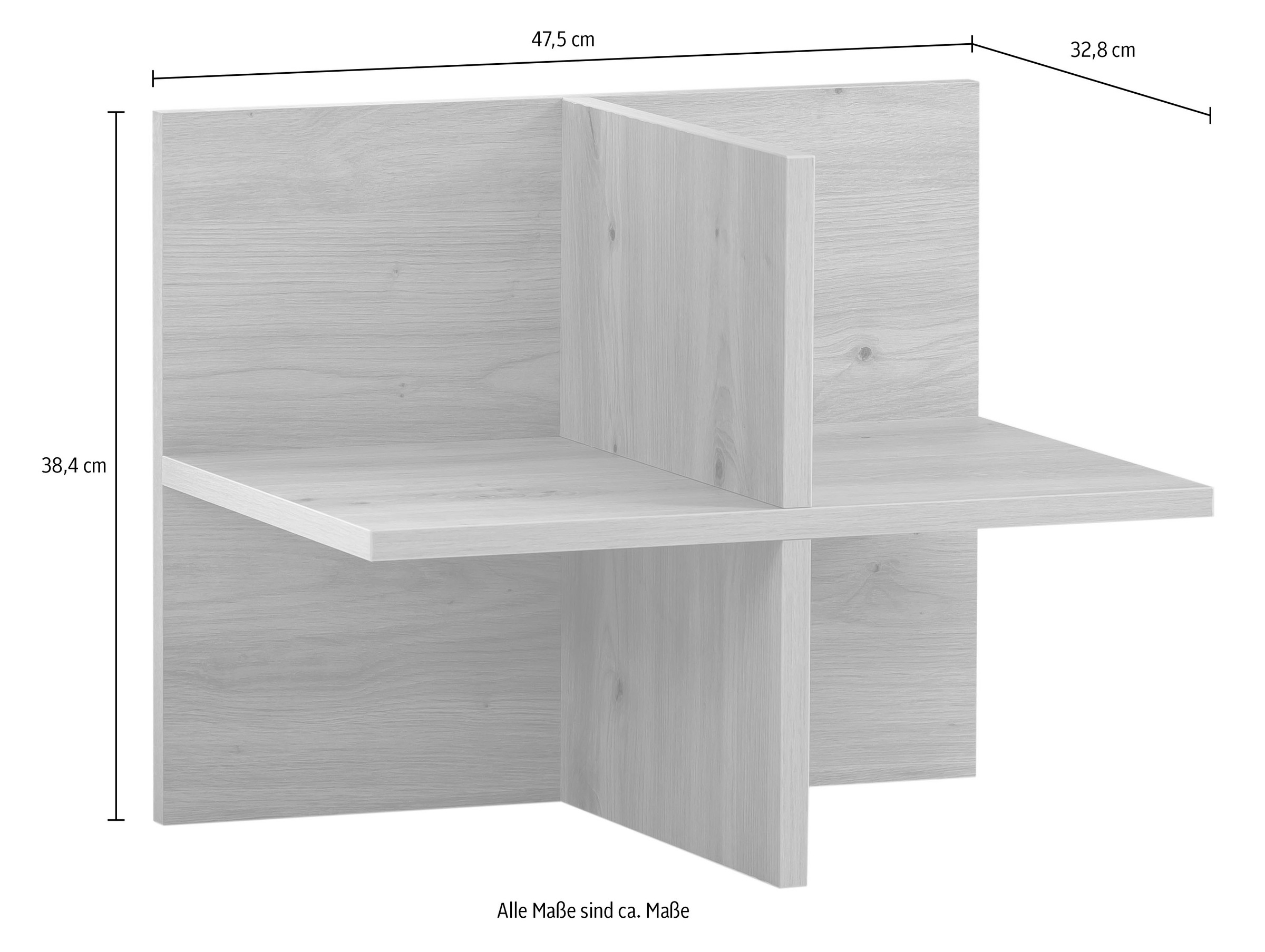 Schildmeyer Inneneinteilung »Hank, MADE IN GERMANY, Breite 47 cm«, Fühlbare Holzstruktur, kombinierbar mit offenen Regalfächern