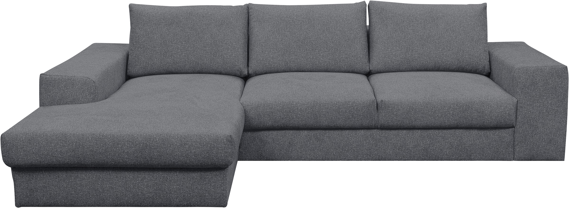 WERK2 Ecksofa »Rozzana Design Ecksofa mit hohem Komfort, zeitlos & elegant,  L-Form,« in kuschelweichen Trendstoffen Cord, Breitcord und Plüsch