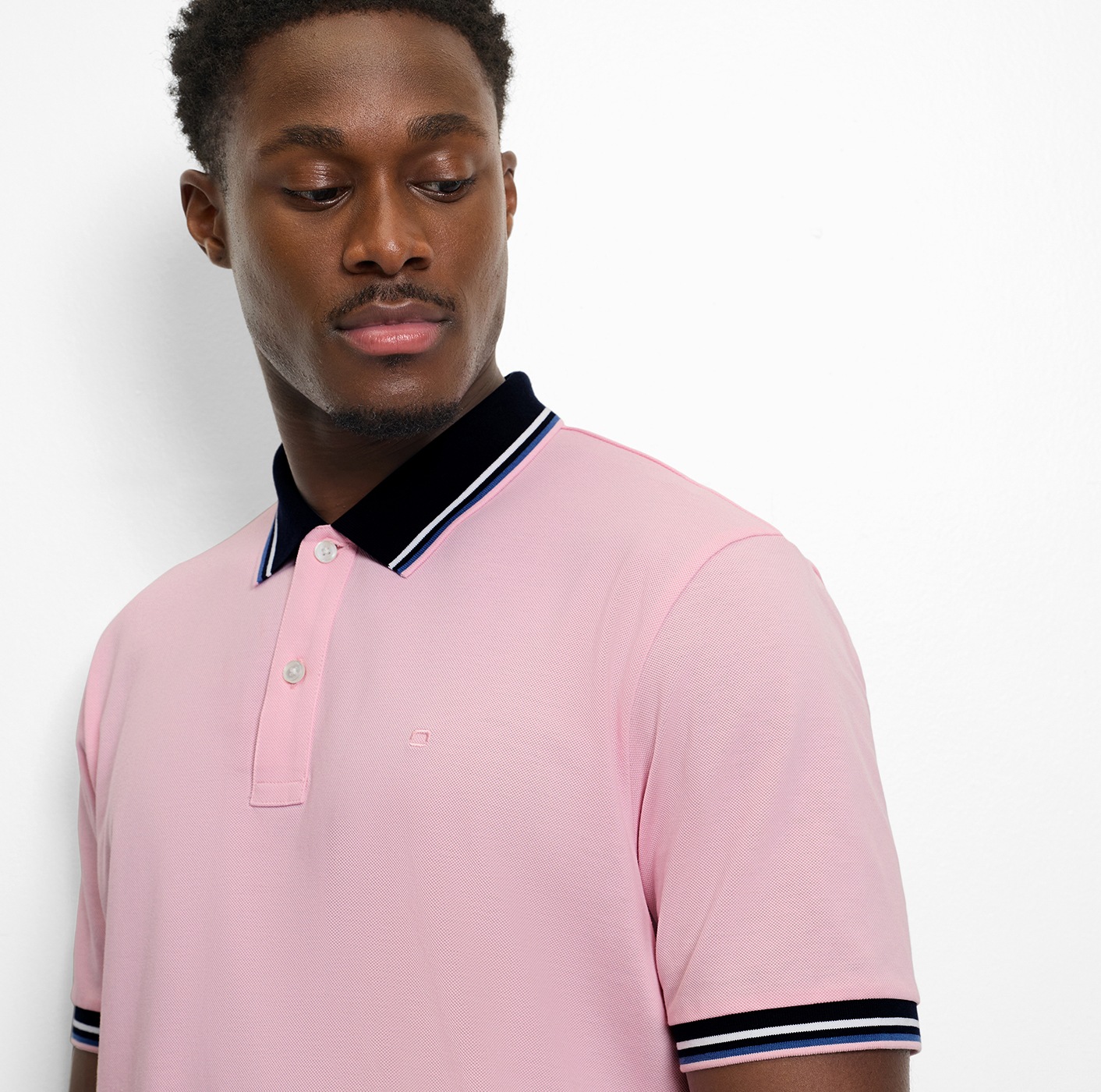 OLYMP Poloshirt »Casual« farbliche Kontrast-Details