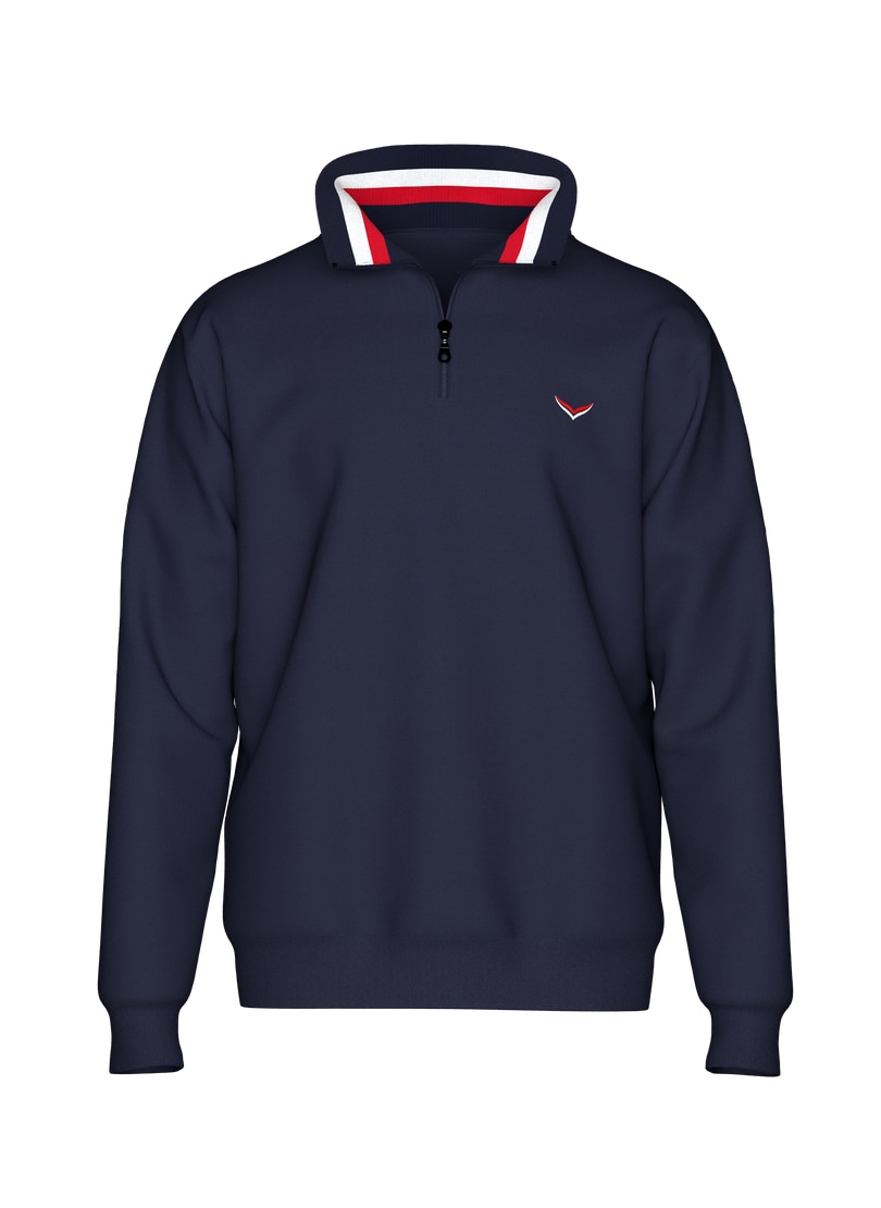 Trigema Sweatshirt »TRIGEMA Troyer mit kontrastfarbigen Elementen«
