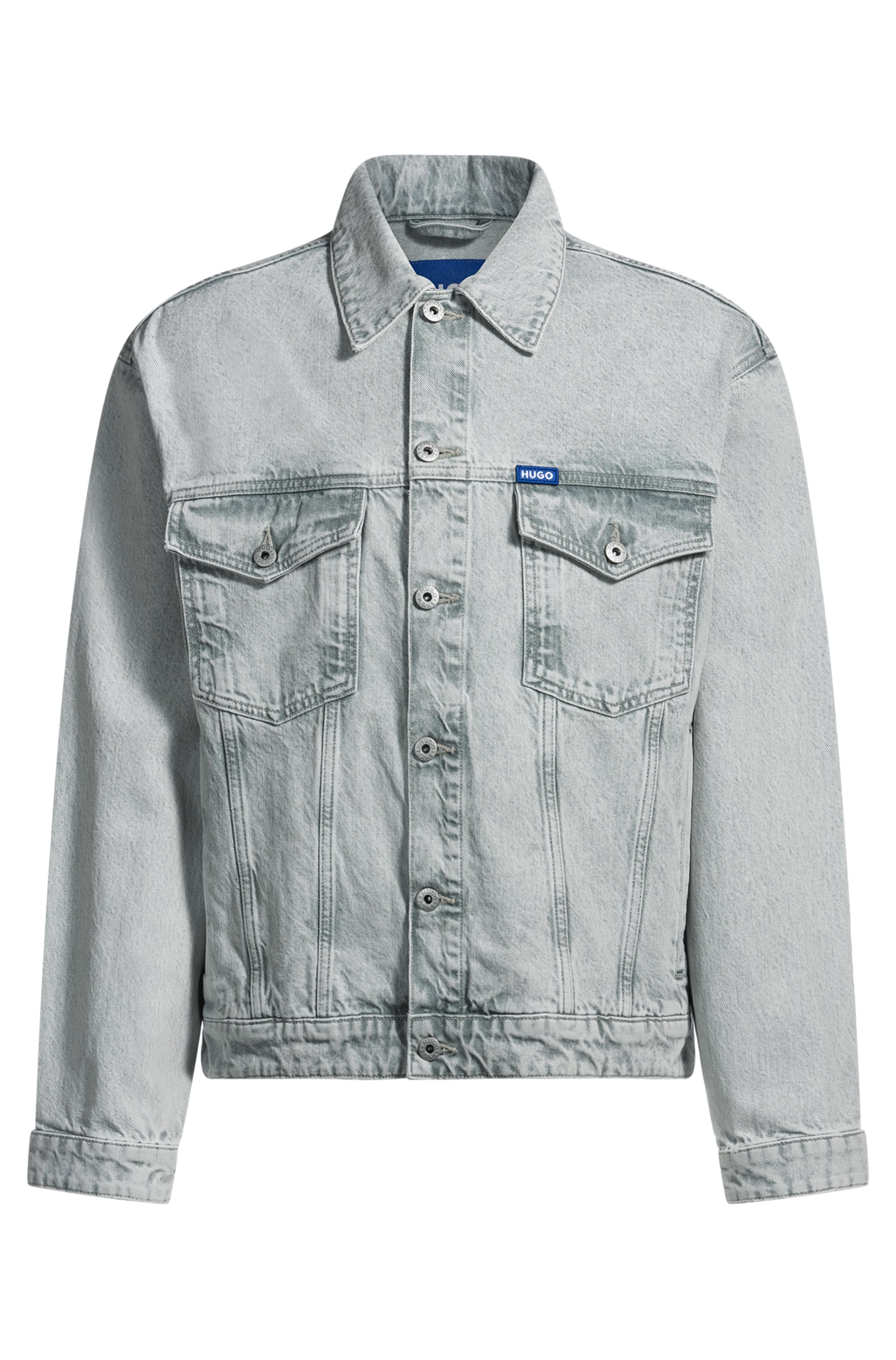 HUGO Blue Jeansjacke »Dex«, mit BOSS Leder-Badge