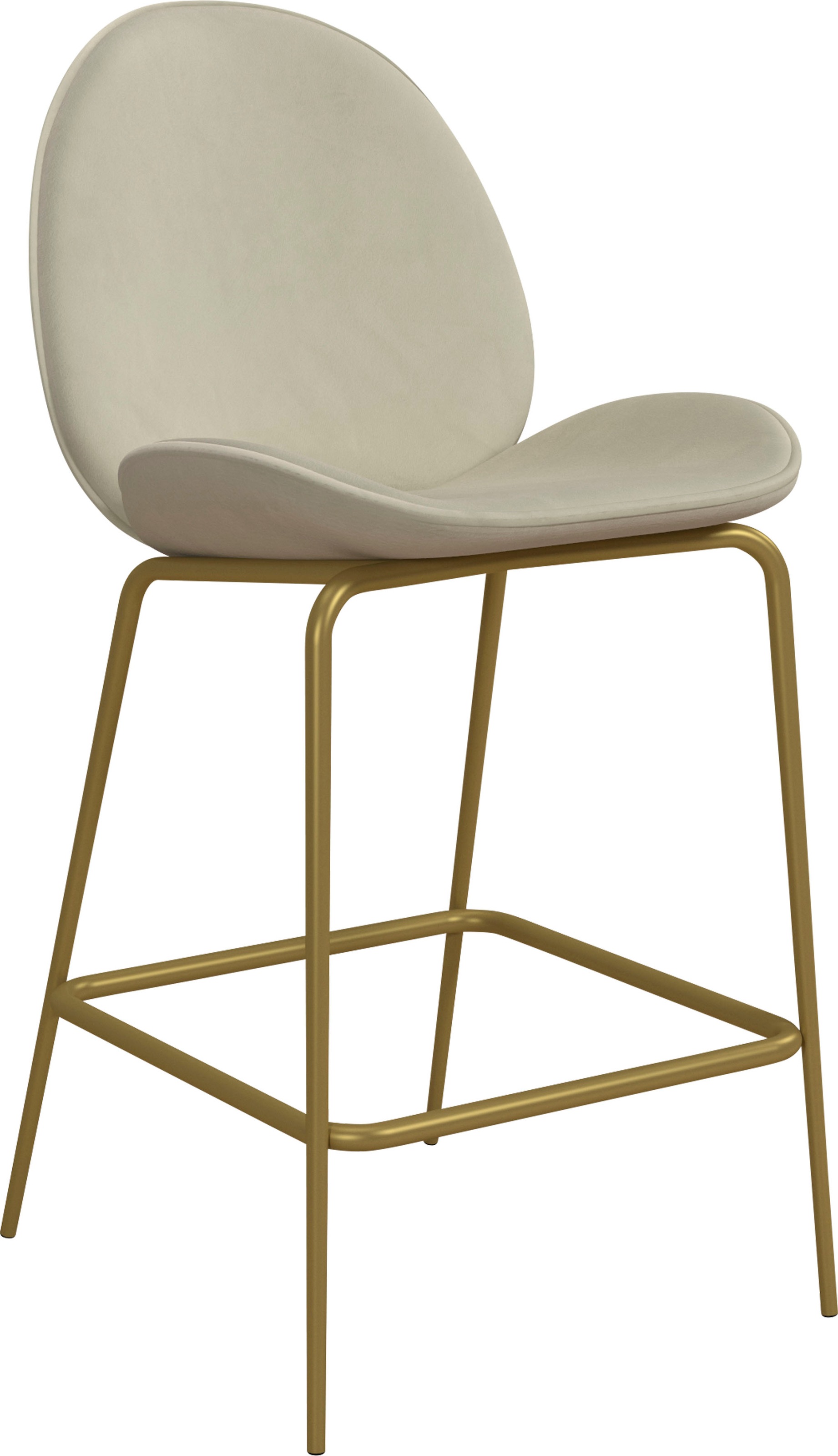 CosmoLiving by Cosmopolitan Barhocker »Astor«, (1 St.), Sitz und Rücken  gepolstert, messingfarbenenes Gestell, Sitzhöhe 63 cm bei OTTO | Stühle